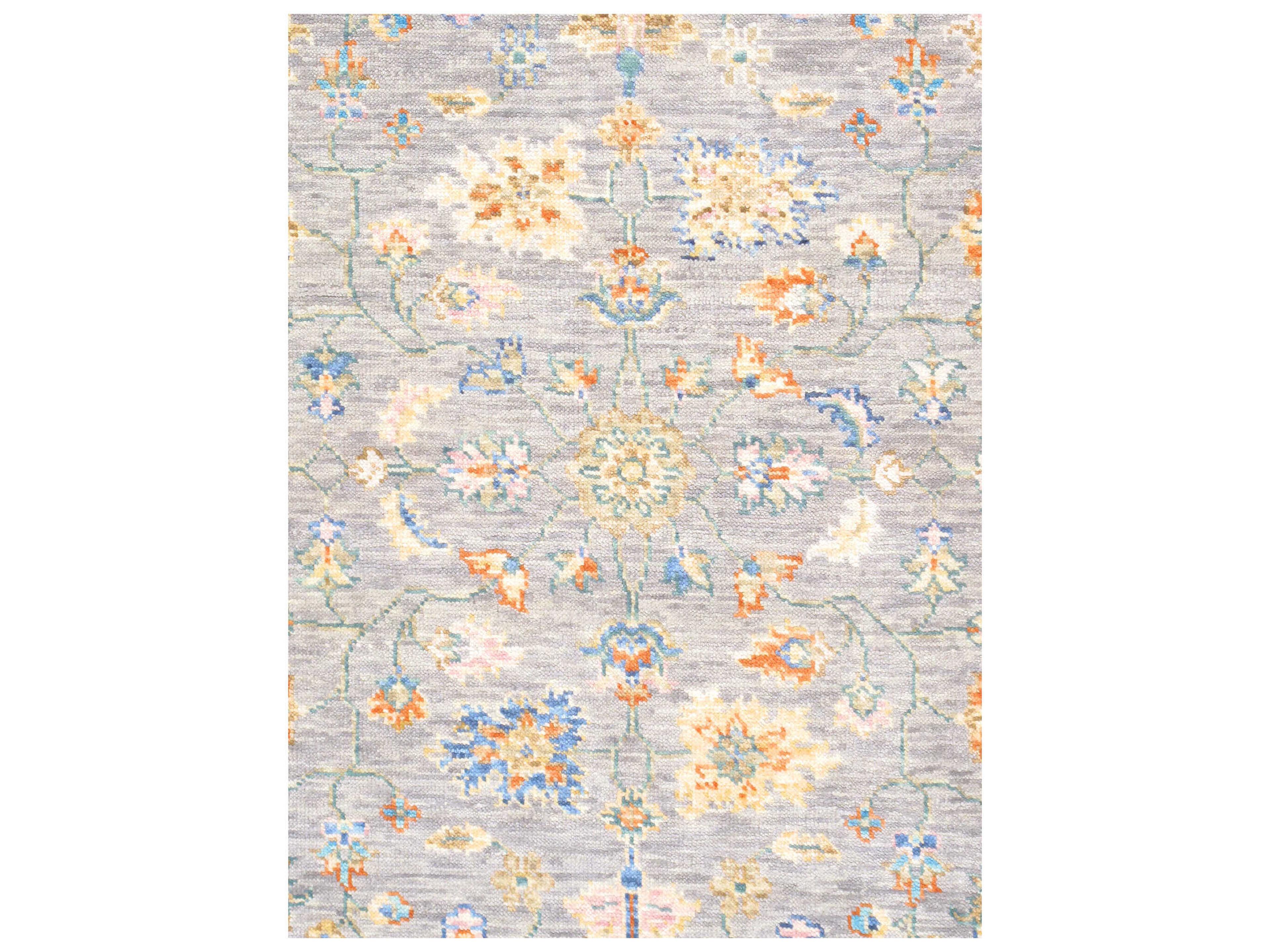 Pasargad Home Oushak Bordered Area Rug