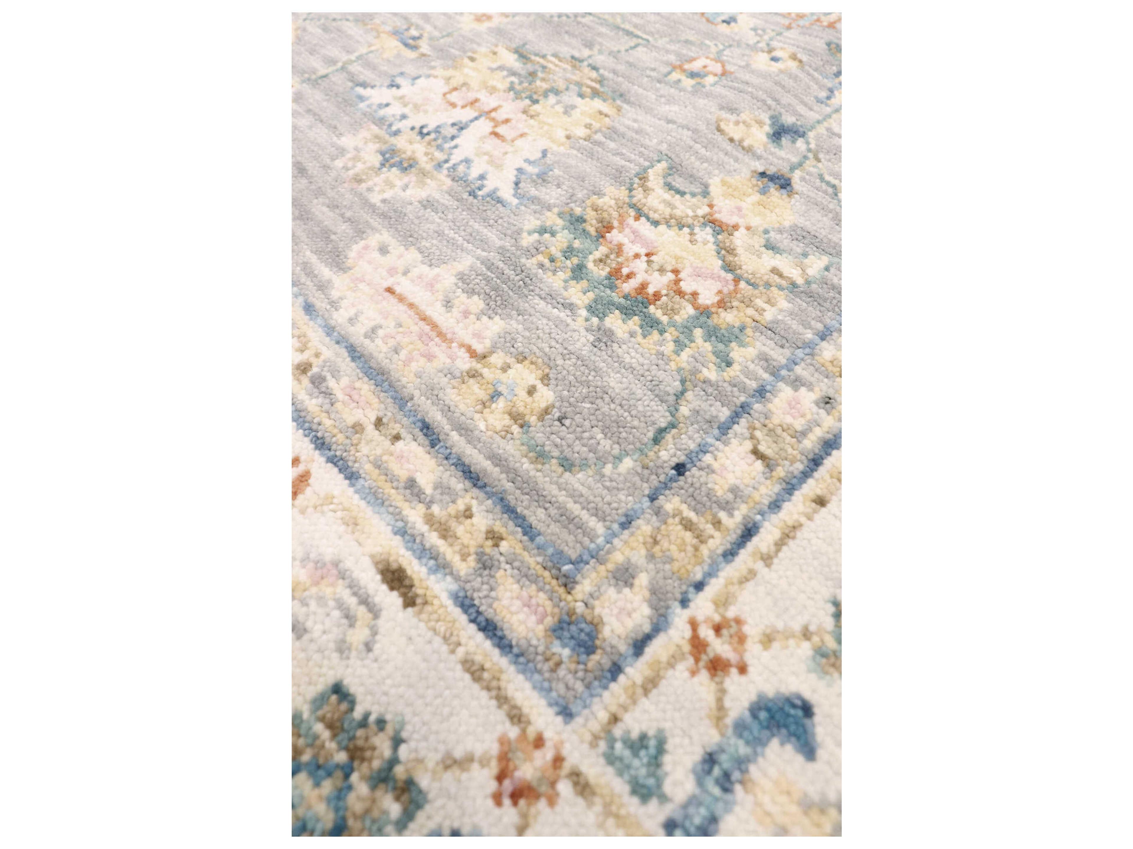 Pasargad Home Oushak Bordered Area Rug