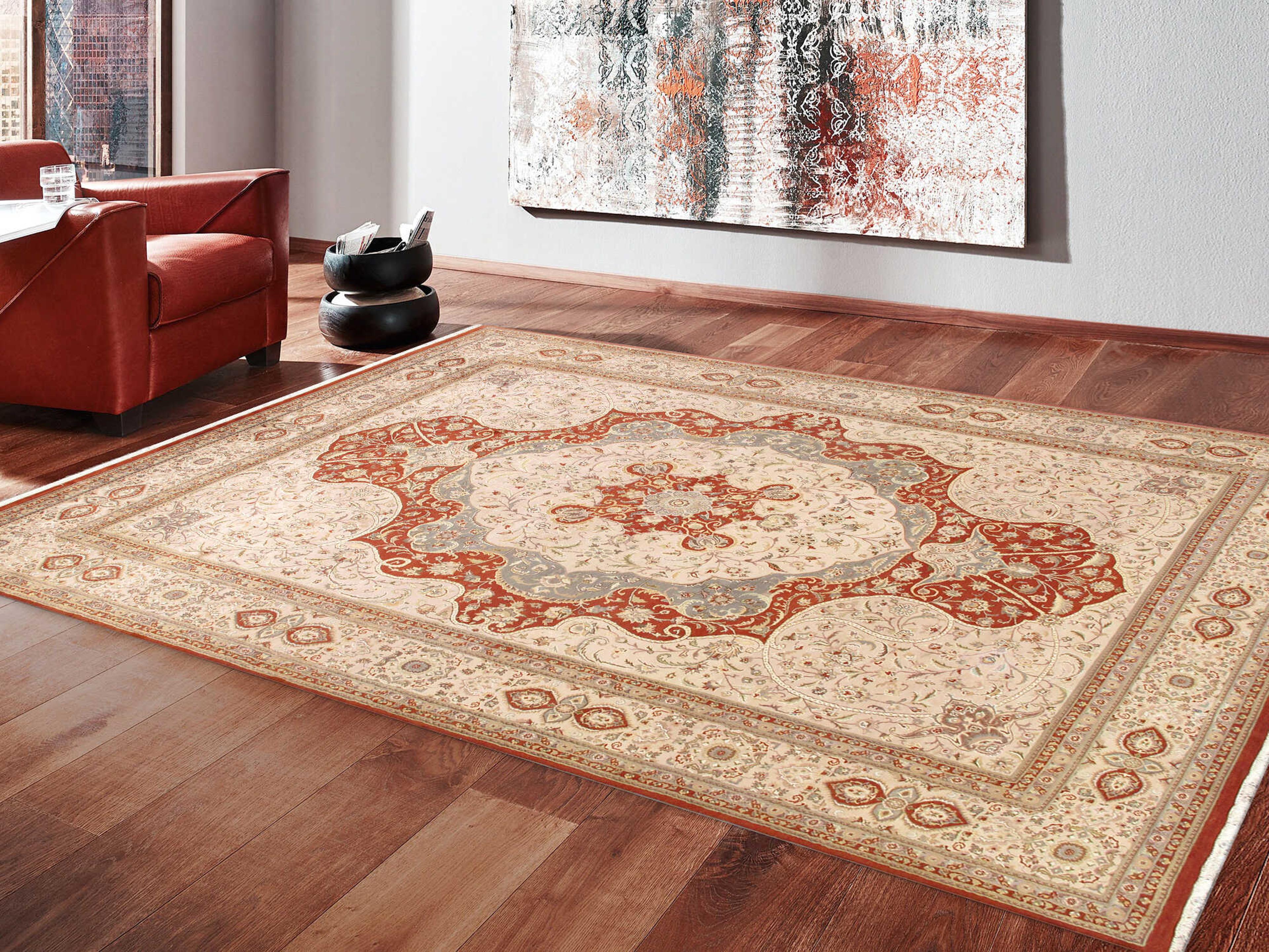 Pasargad Home Baku Bordered Area Rug