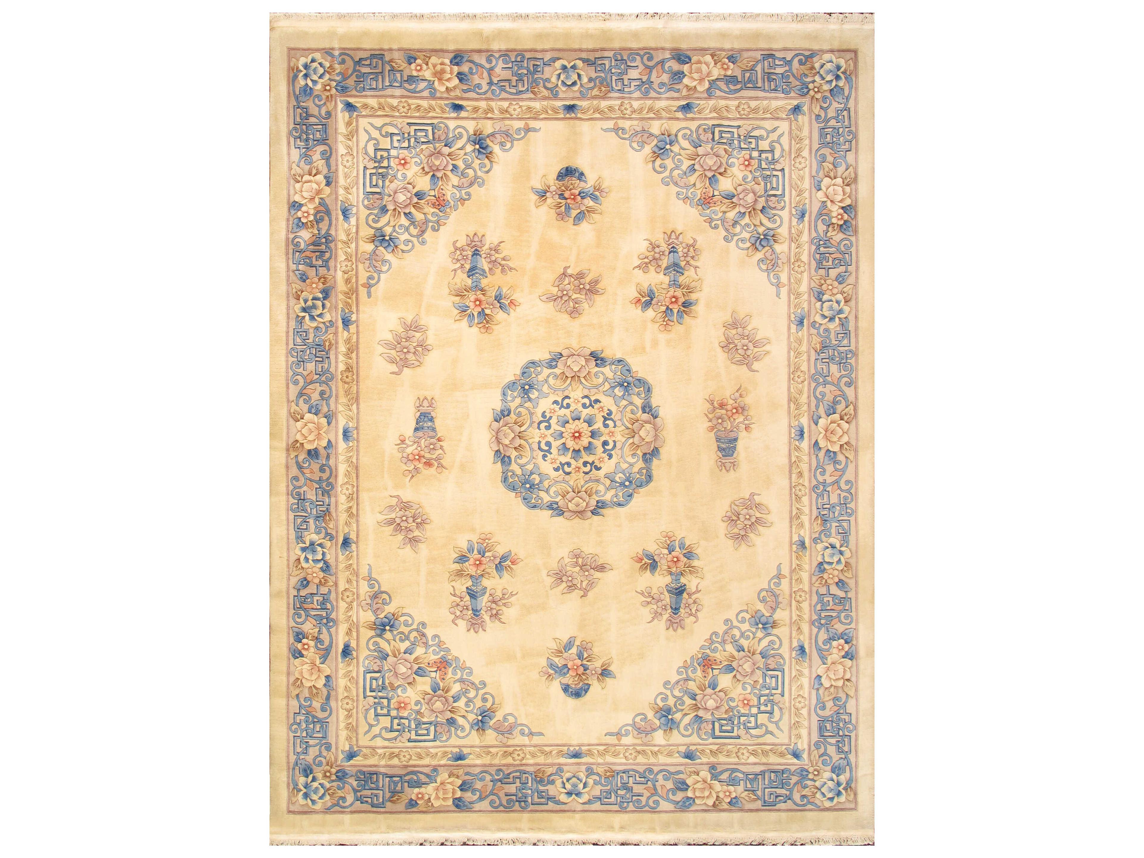 Art Deco Bordered Area Rug