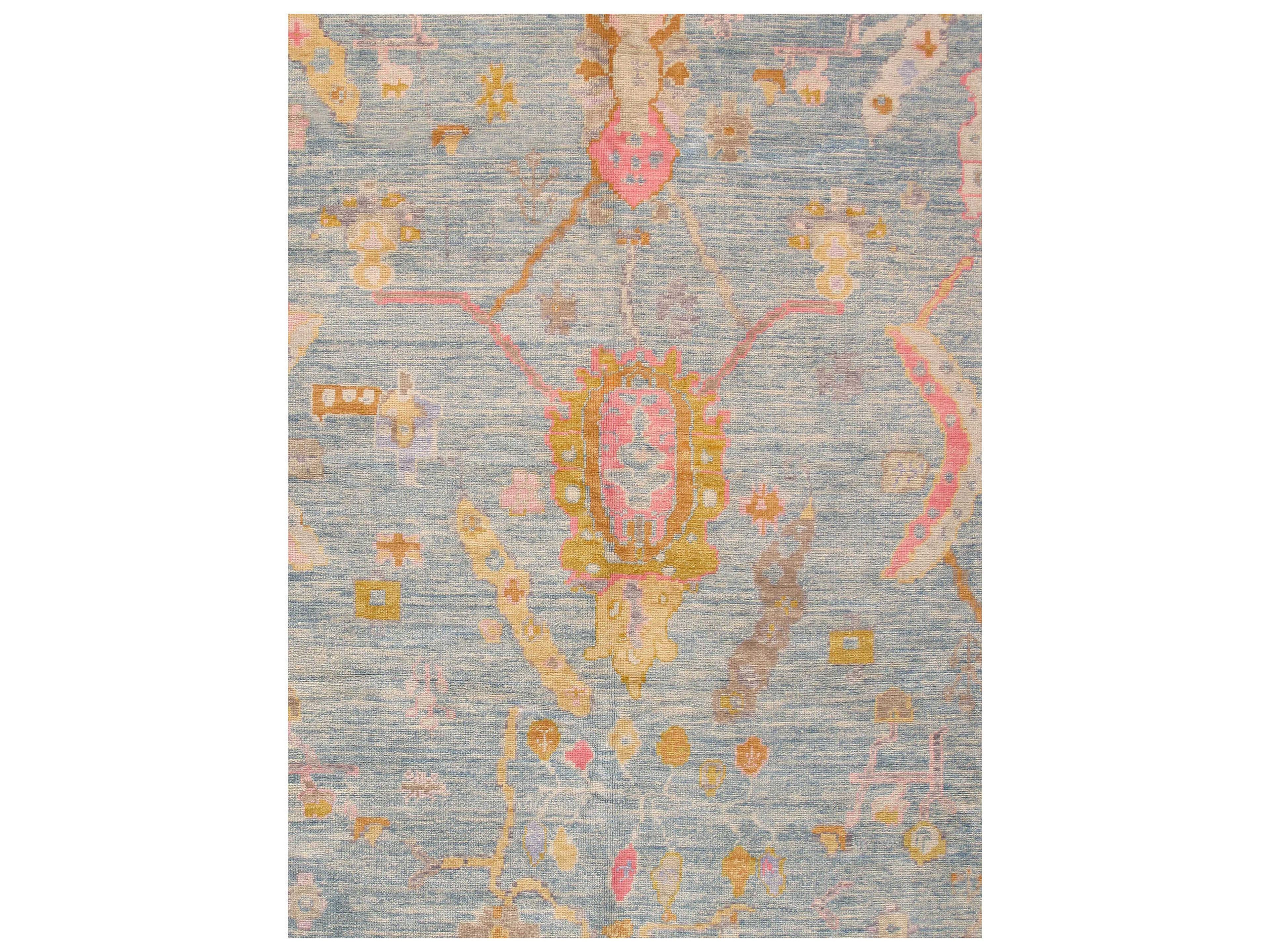 Pasargad Home Oushak Bordered Area Rug