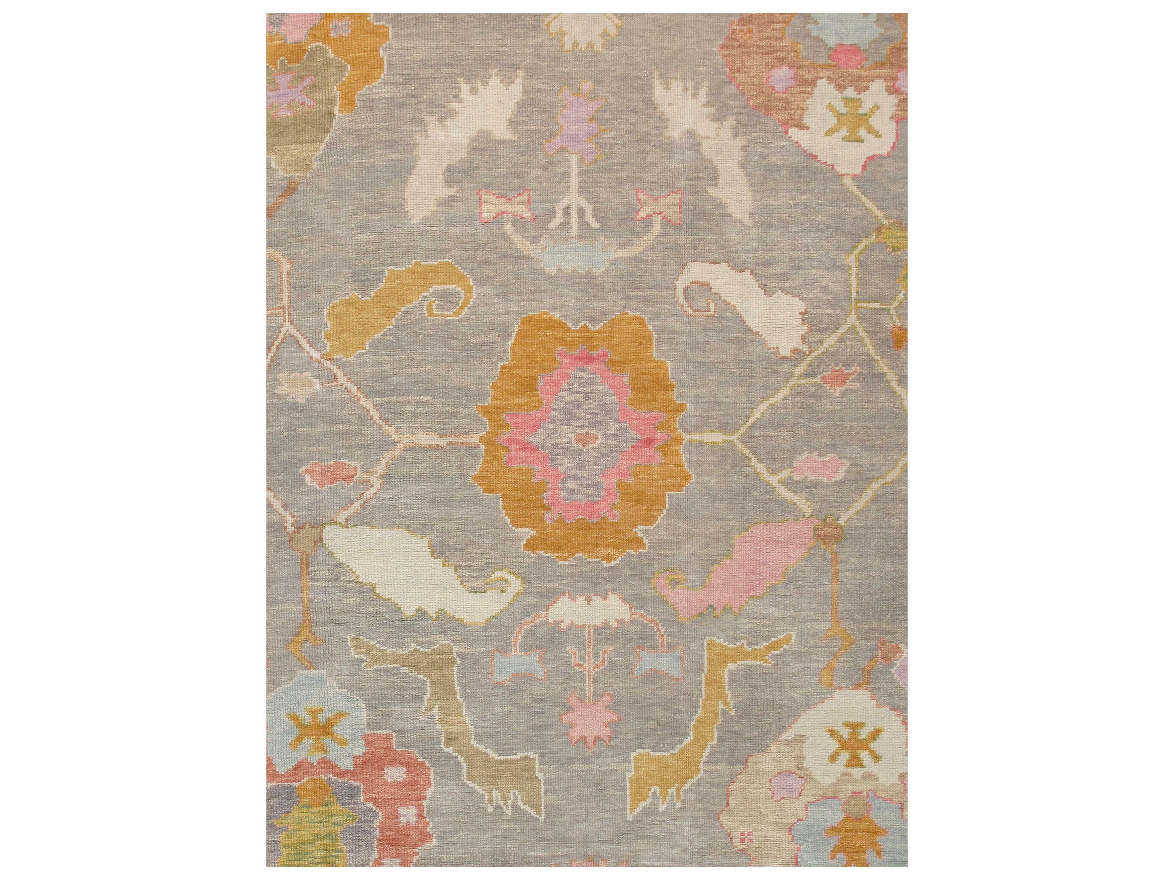 Pasargad Home Oushak Bordered Area Rug