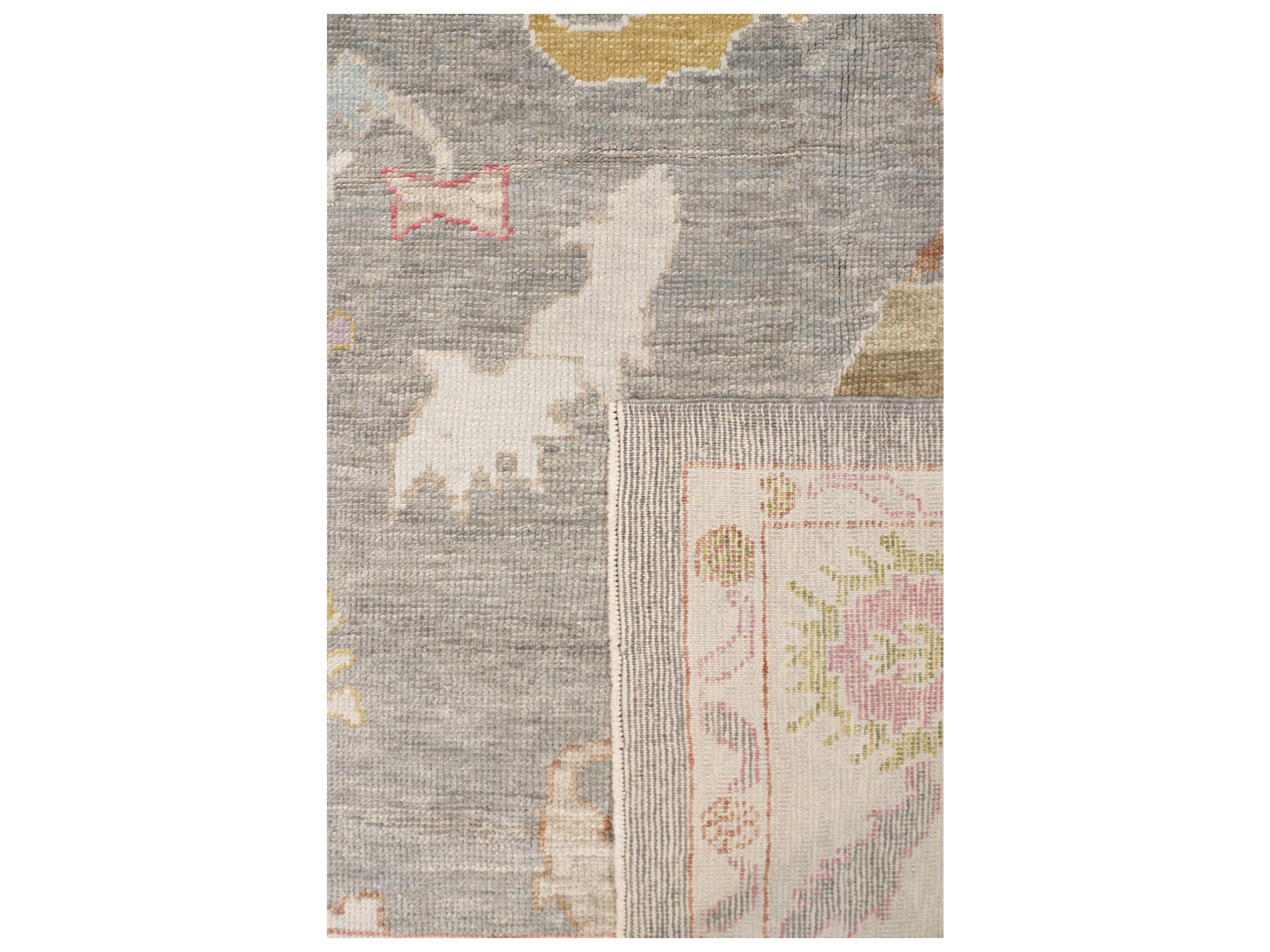 Pasargad Home Oushak Bordered Area Rug