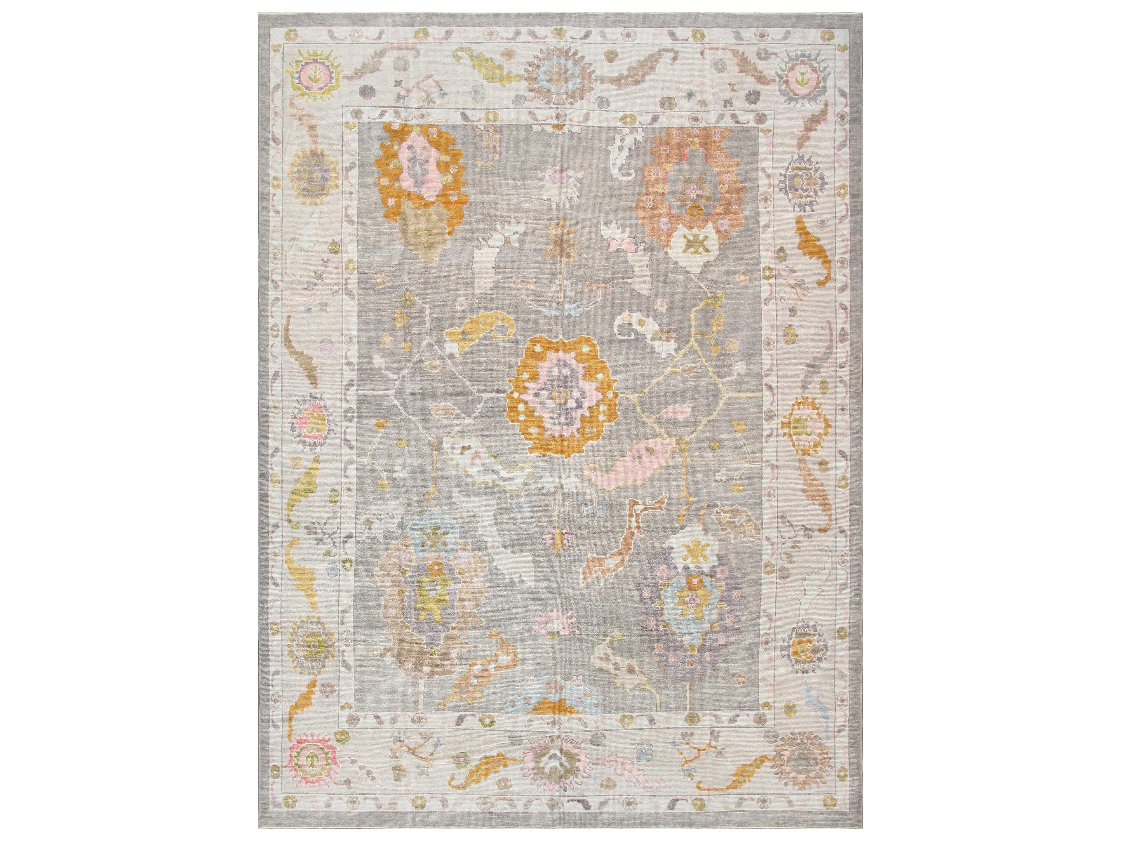 Oushak Bordered Area Rug