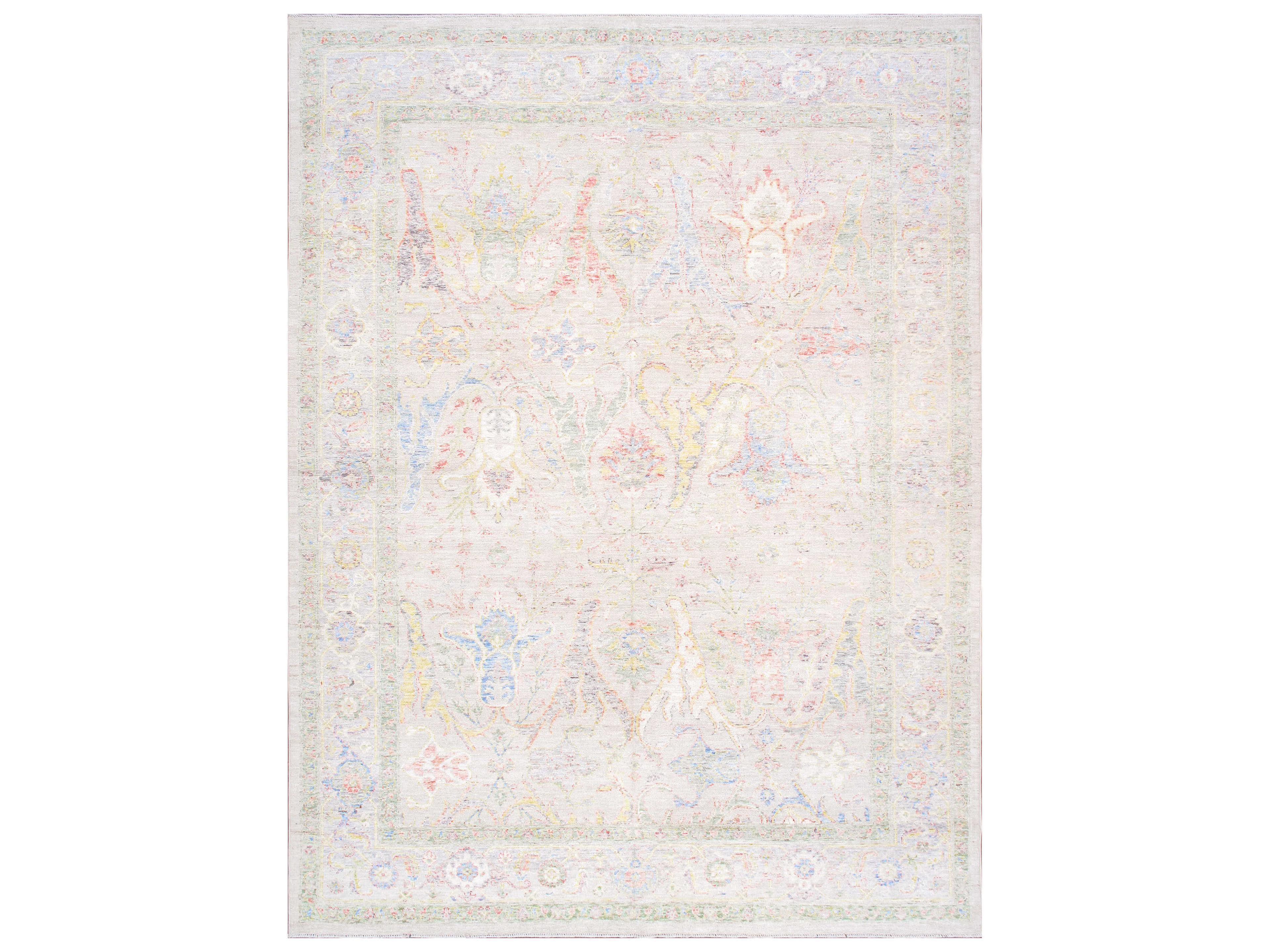 Oushak Bordered Area Rug