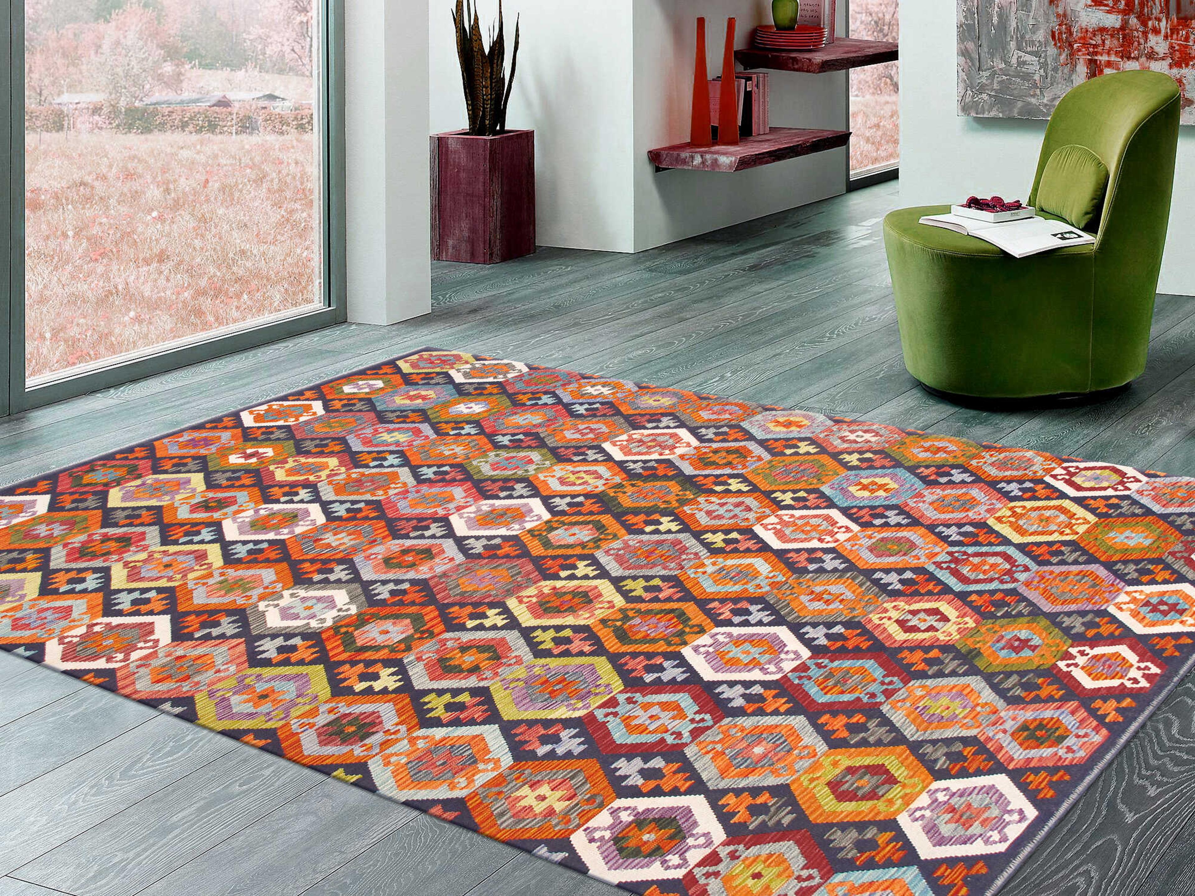 Pasargad Home Kilim Flatweave Moroccan Area Rug