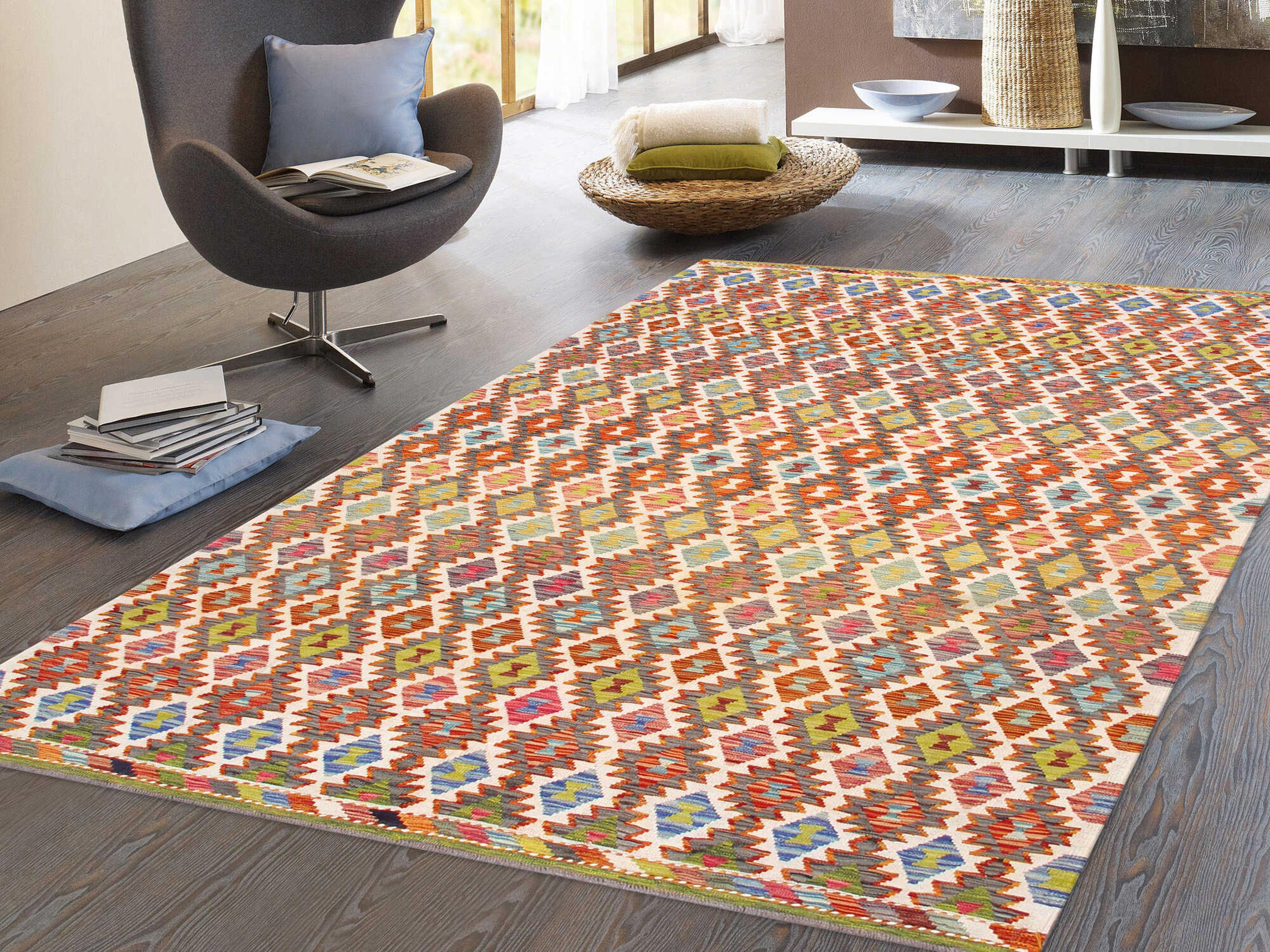 Pasargad Home Kilim Flatweave Moroccan Area Rug