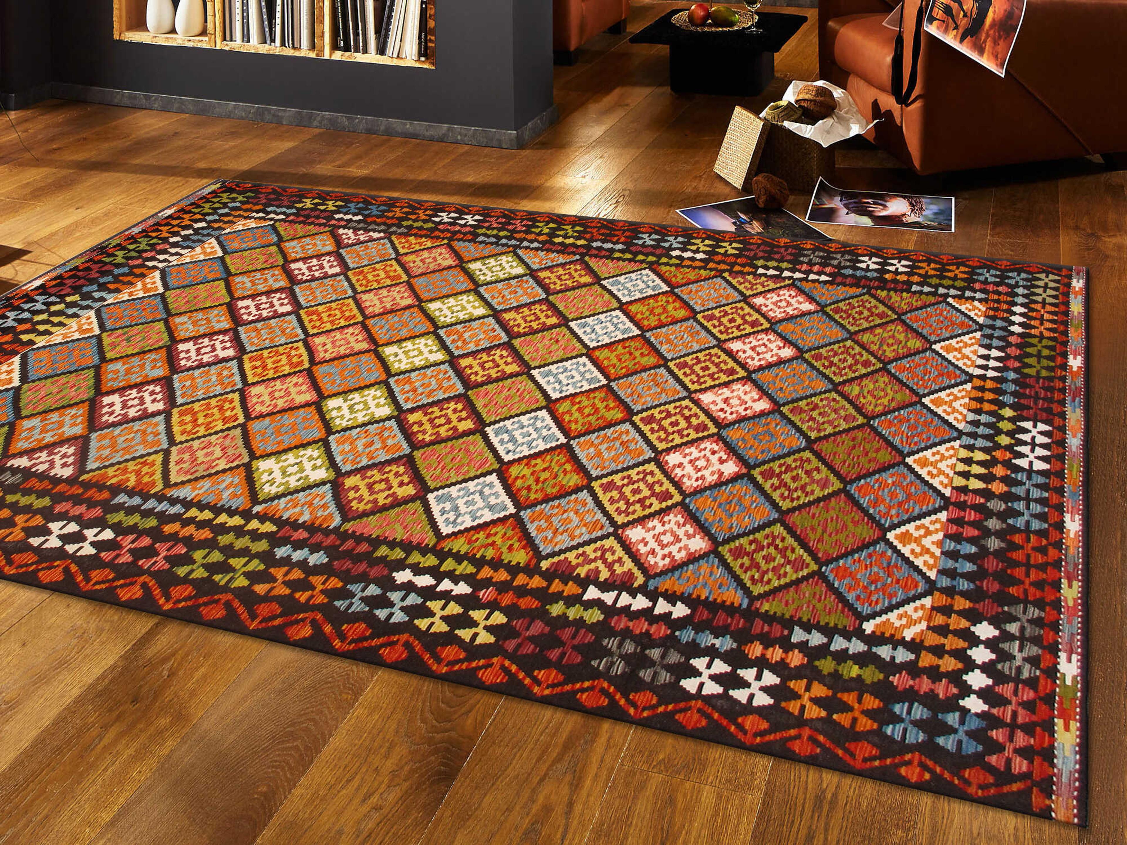 Pasargad Home Kilim Flatweave Moroccan Area Rug