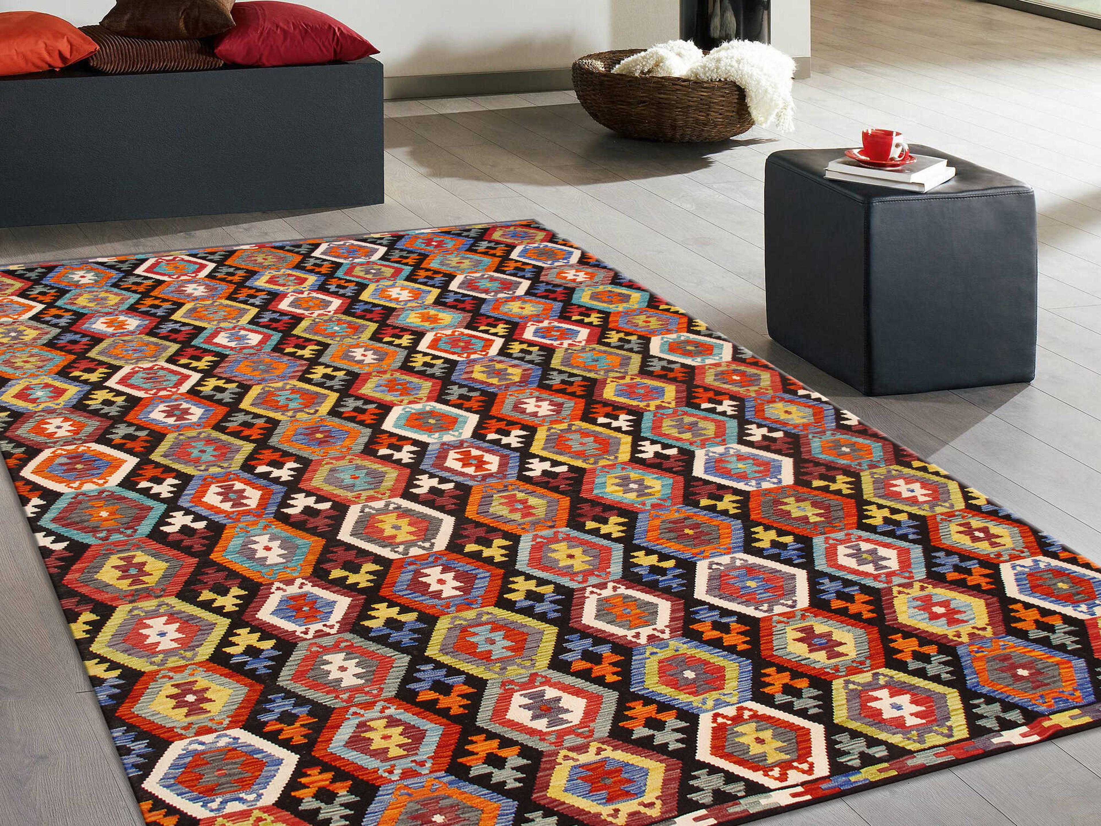 Pasargad Home Kilim Flatweave Moroccan Area Rug