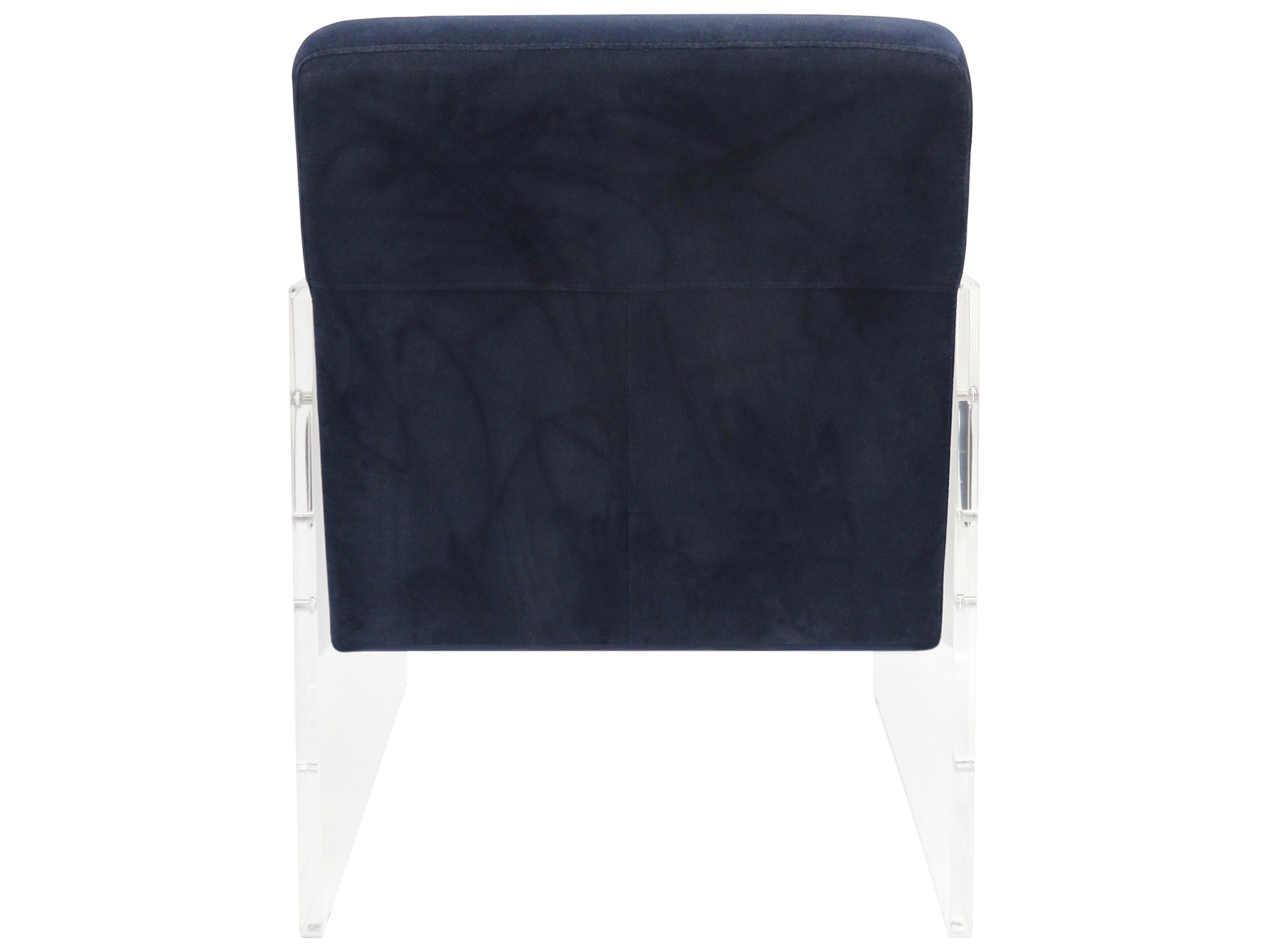 Pasargad Home Tribecca Blue Velvet Accent Chair