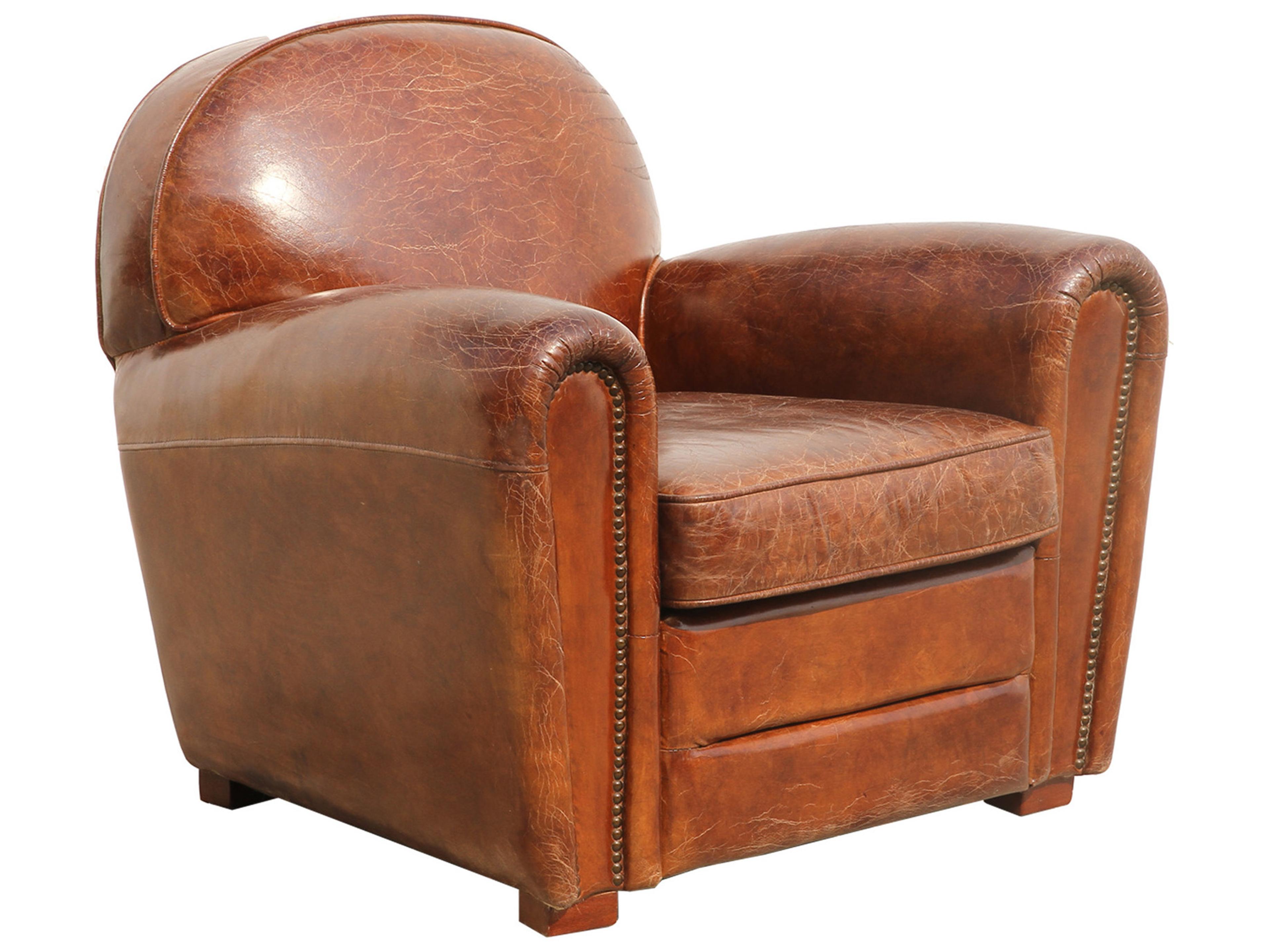 Paris Club Brown Leather Chair
