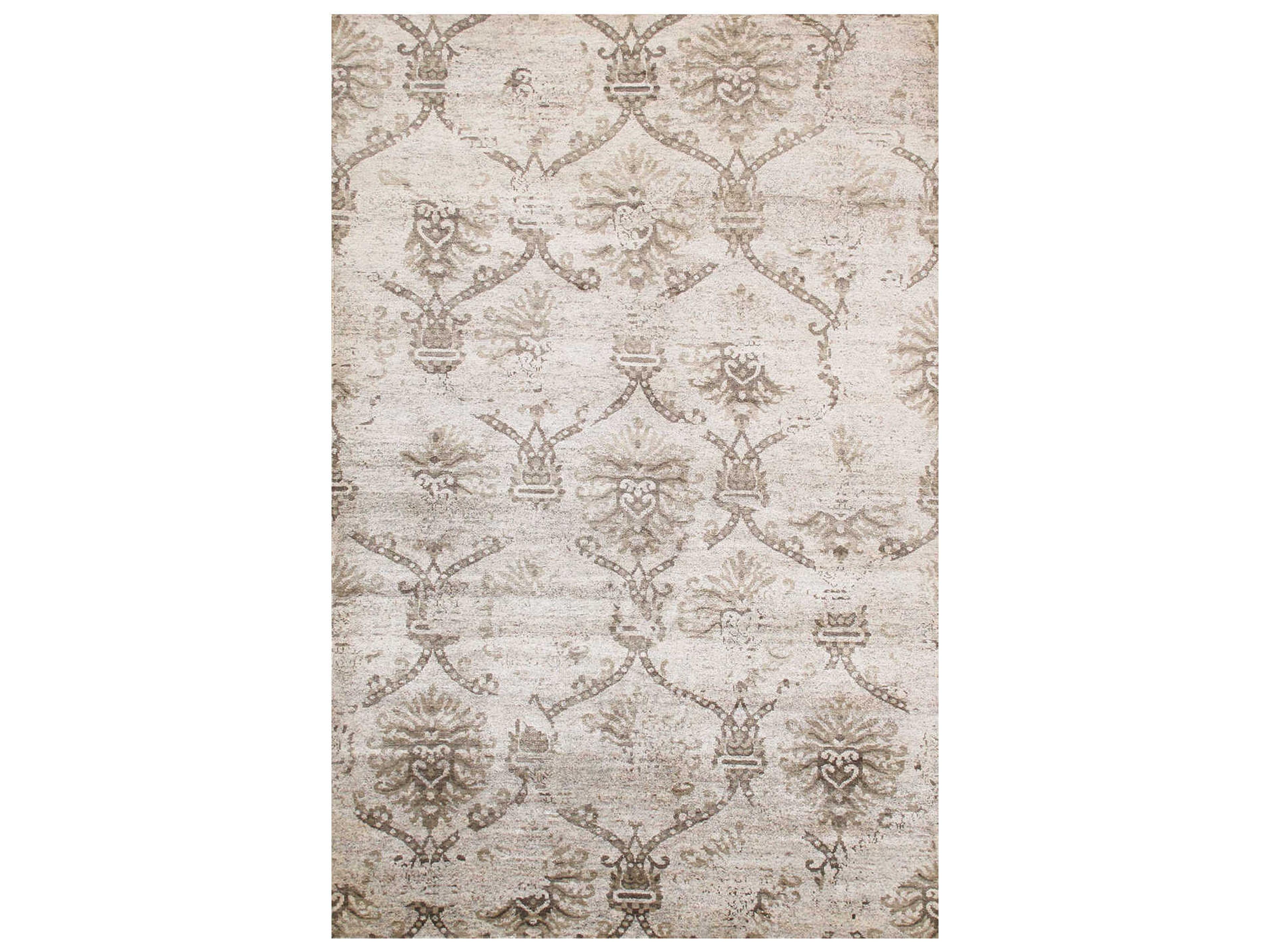 Transitional Damask Area Rug