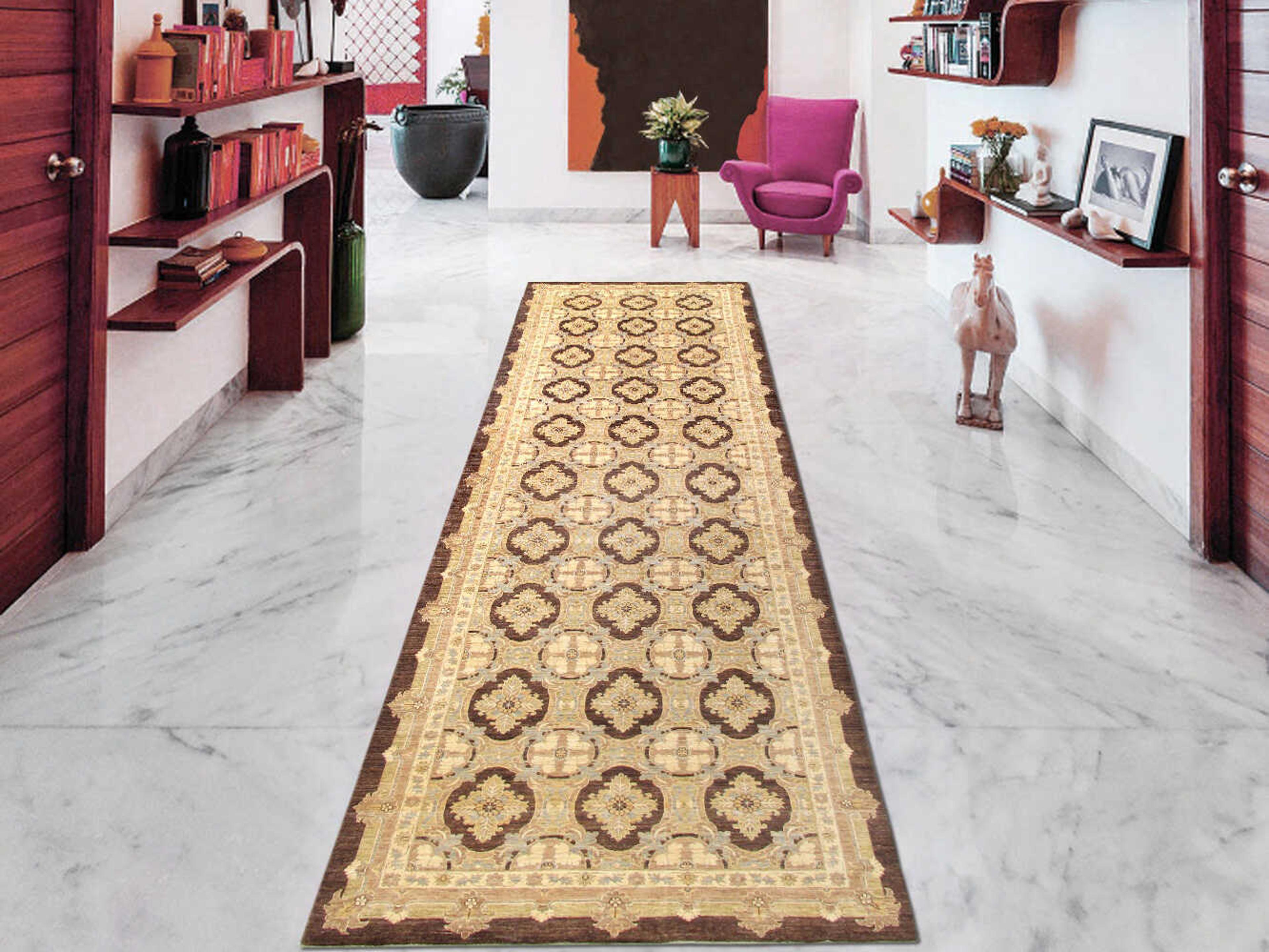 Pasargad Home Denver Bordered Runner Area Rug