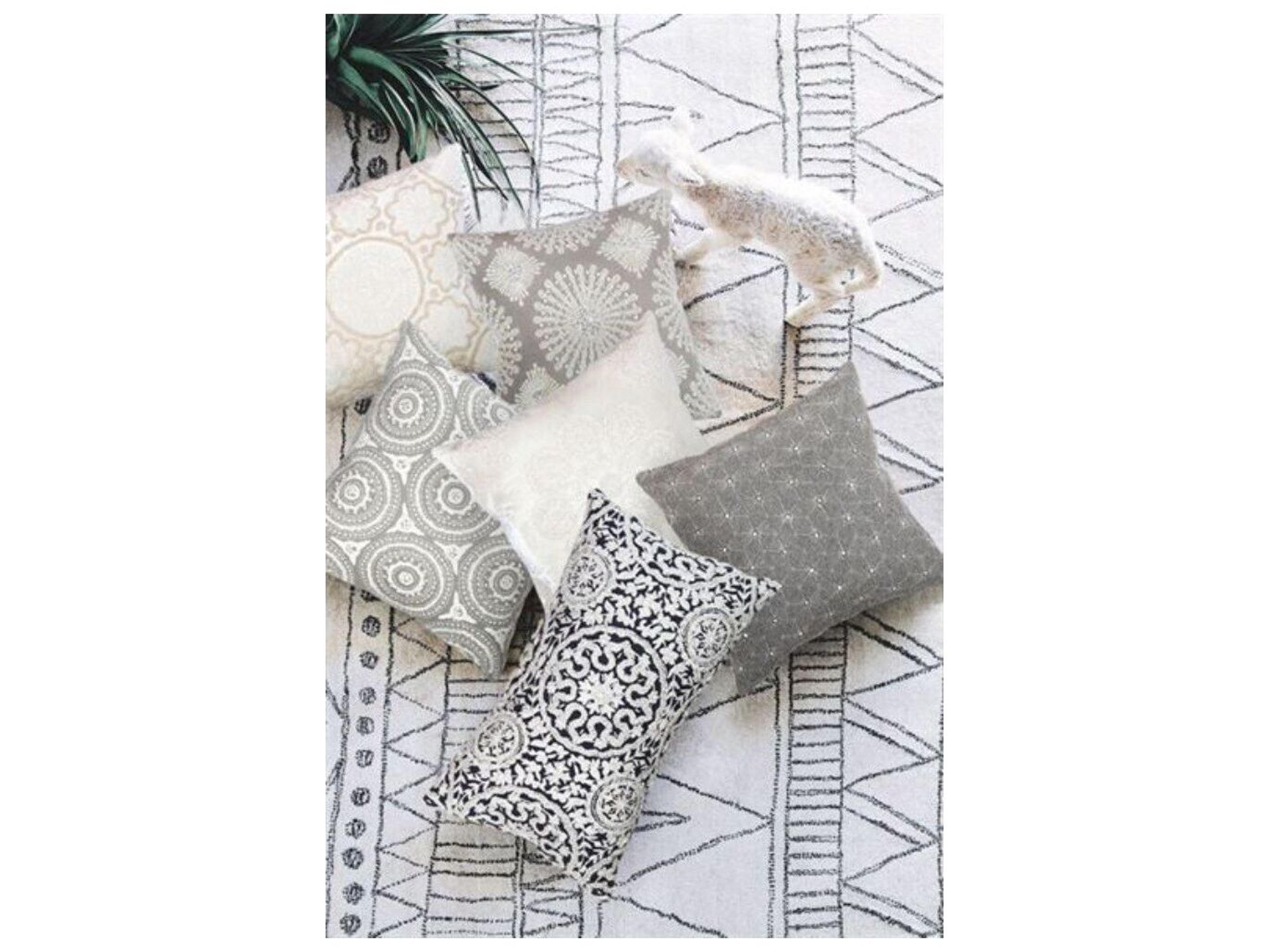 Pasargad Home Naples Embroidered Pillow