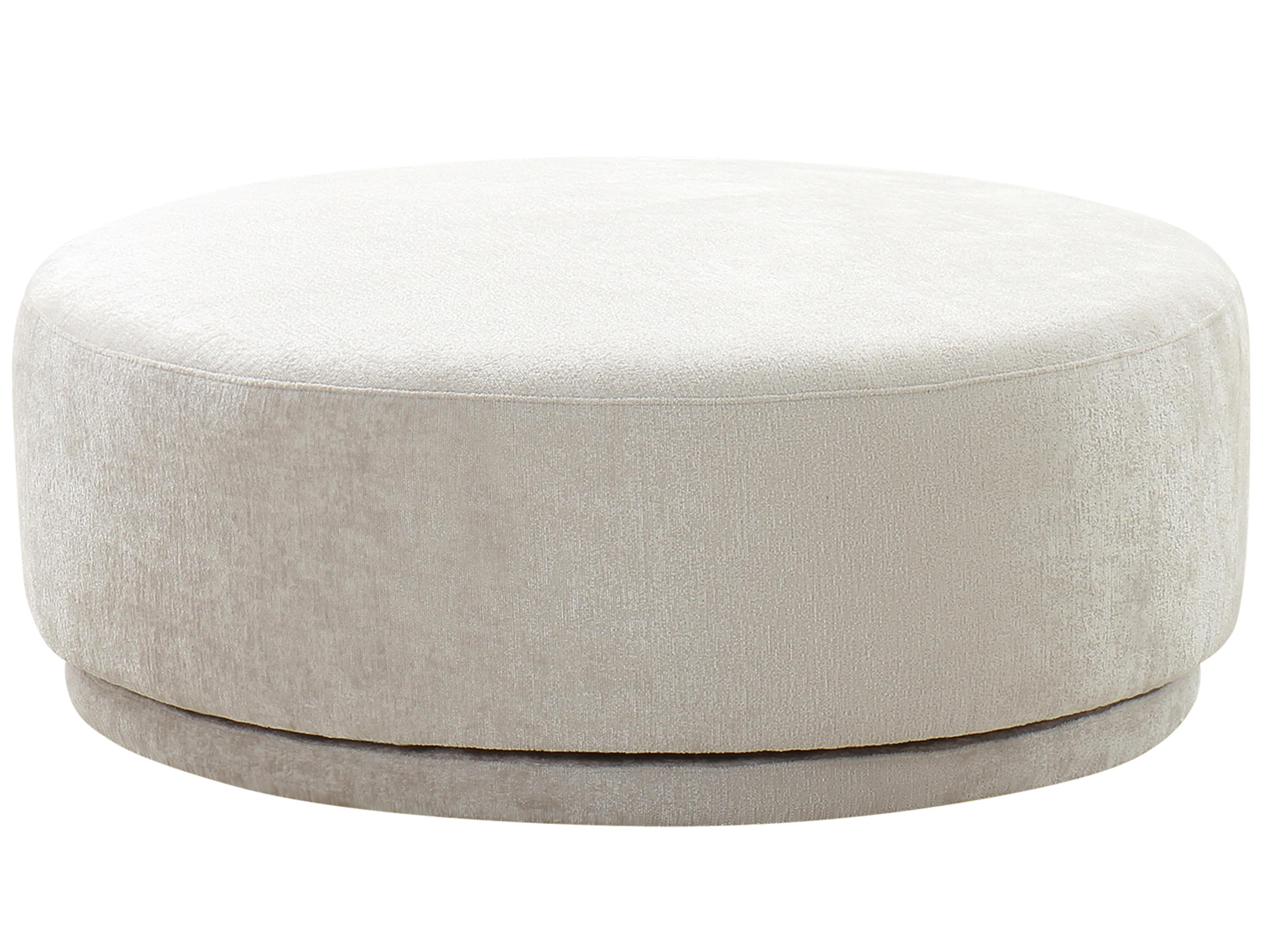 Noho Cielo Beige Upholstered Ottoman