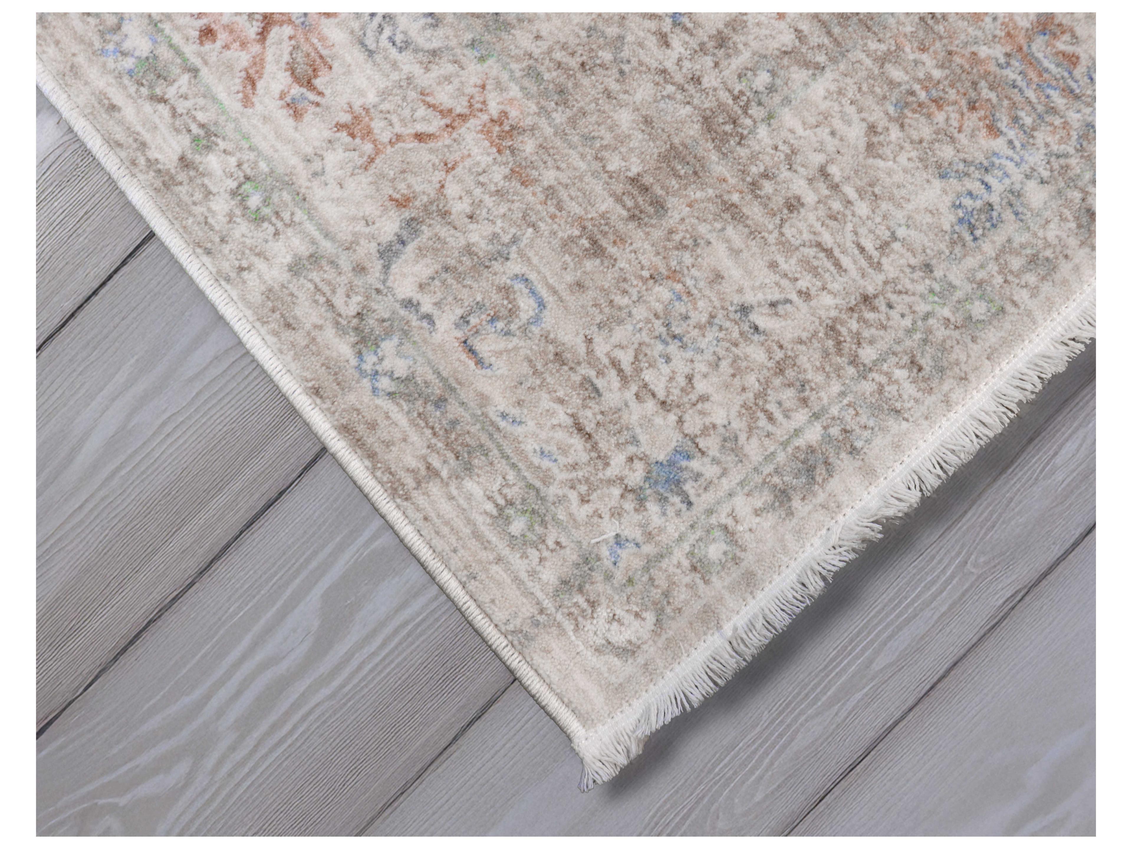 Pasargad Home Mona Amber Bordered Runner Area Rug