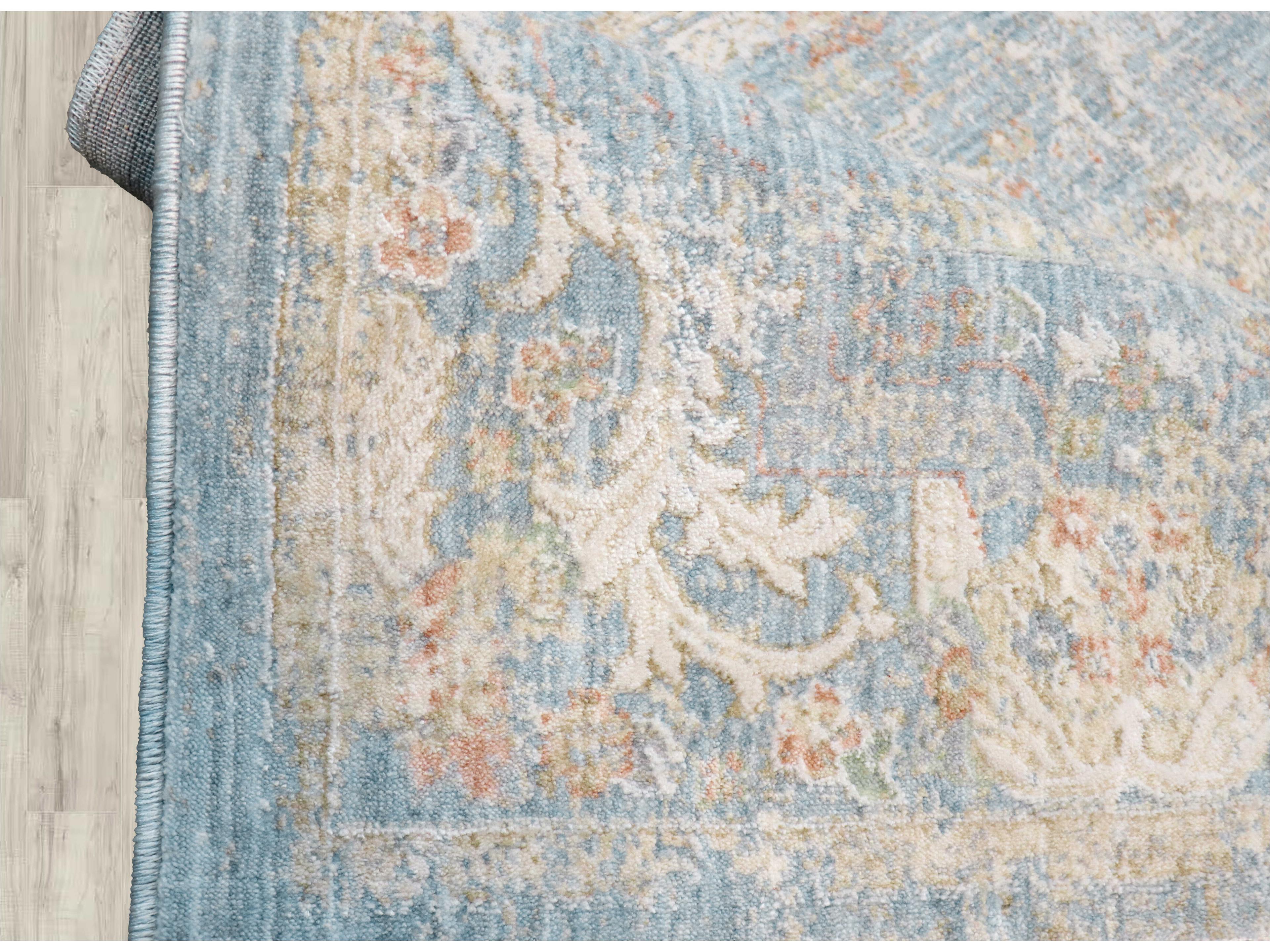 Pasargad Home Mona Amboise Bordered Runner Area Rug