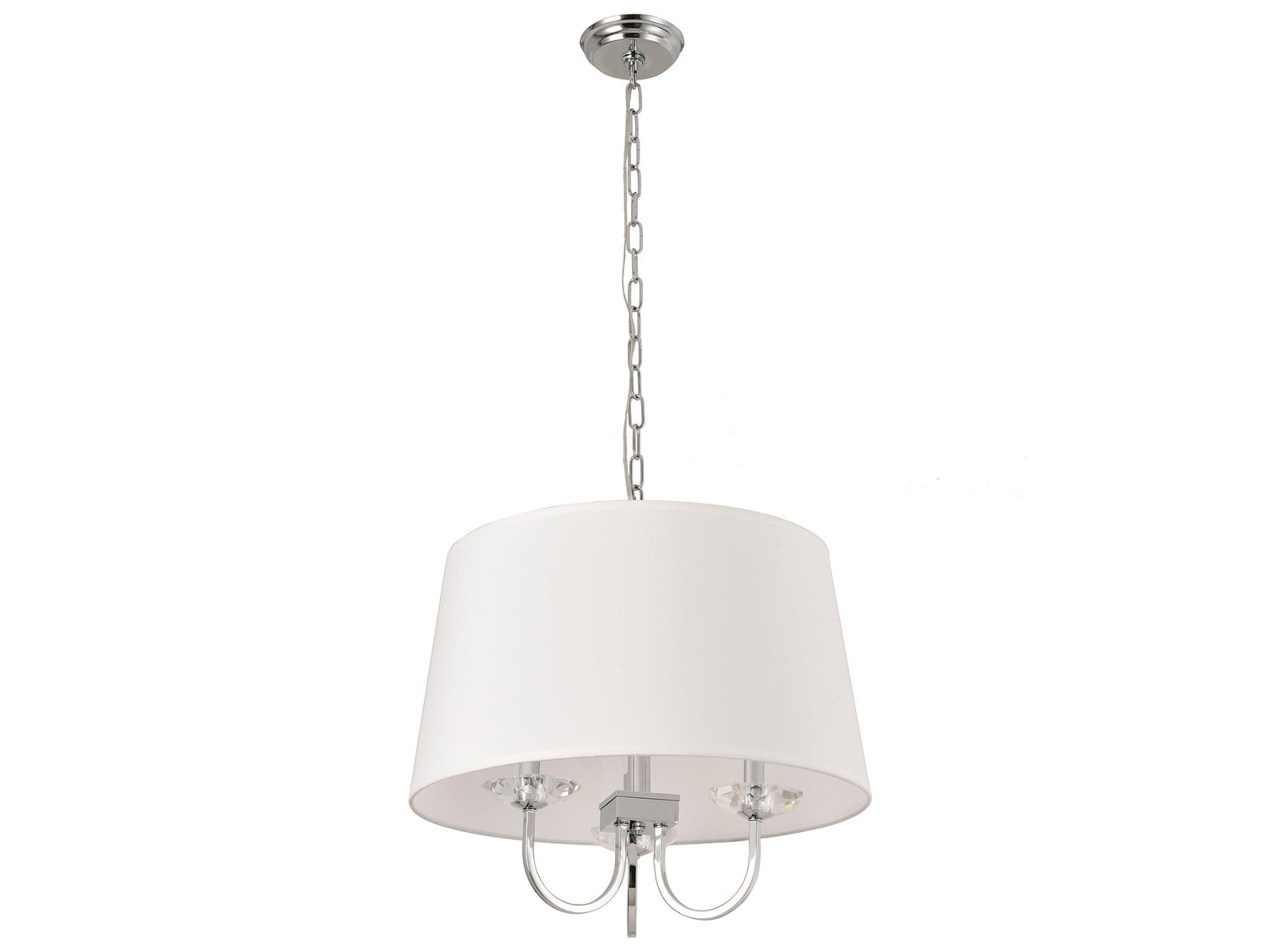 Bliss Azure 3-Light Silver Candelabra Drum Chandelier