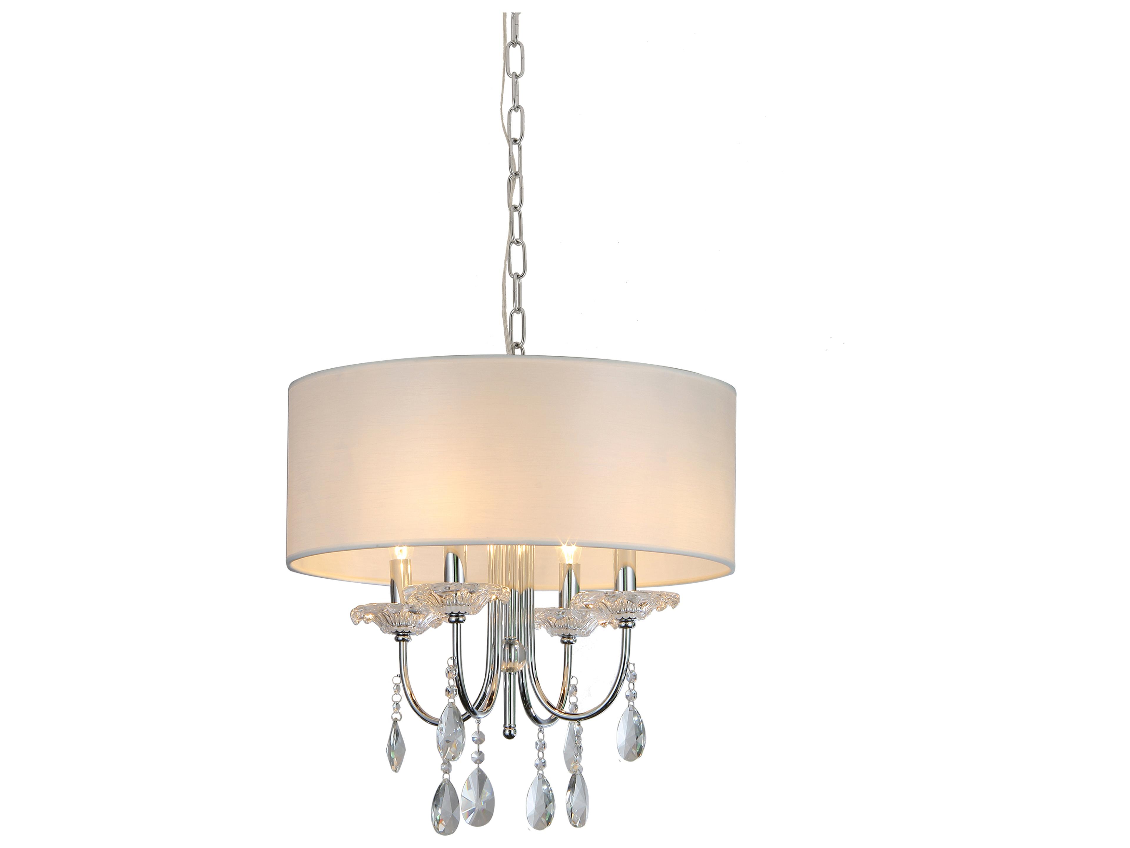 Vicenza Bizet 4-Light Silver Drum Chandelier