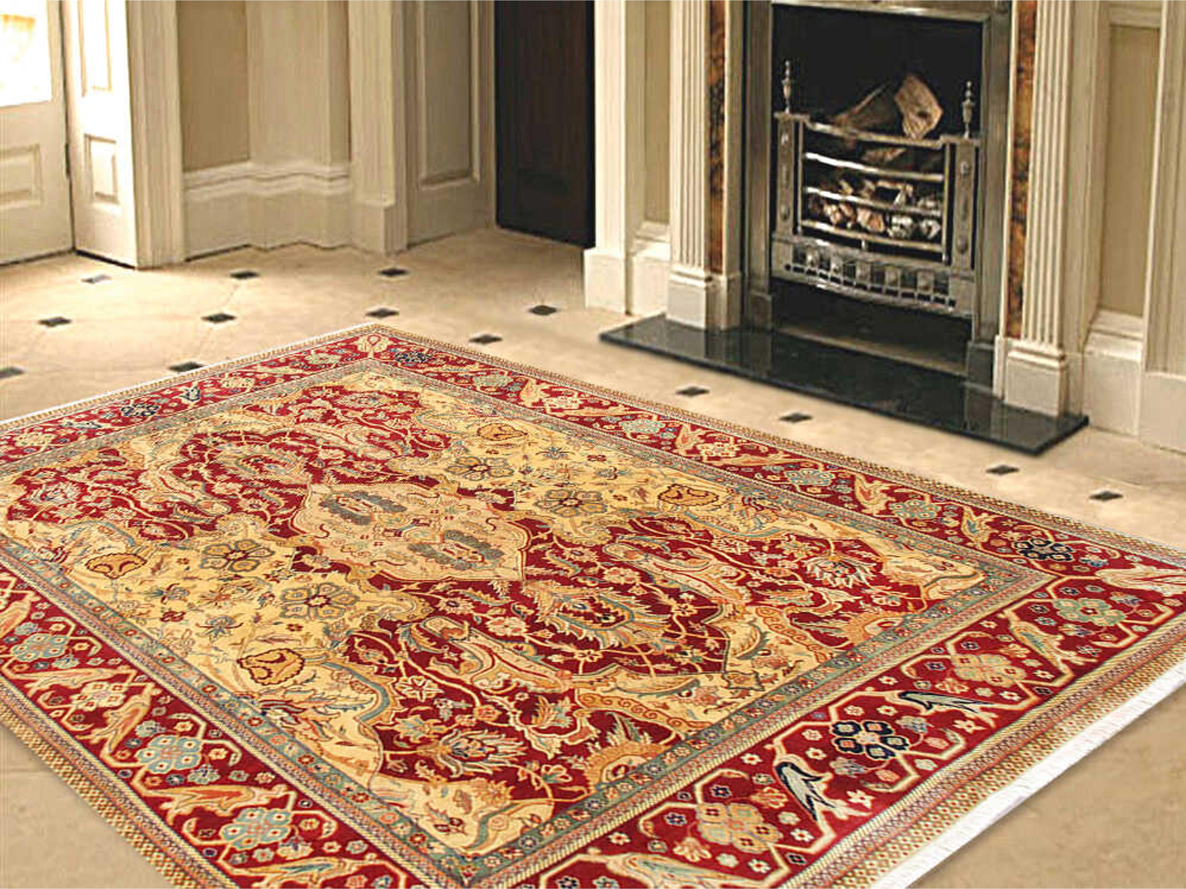 Pasargad Home Agra Bordered Area Rug