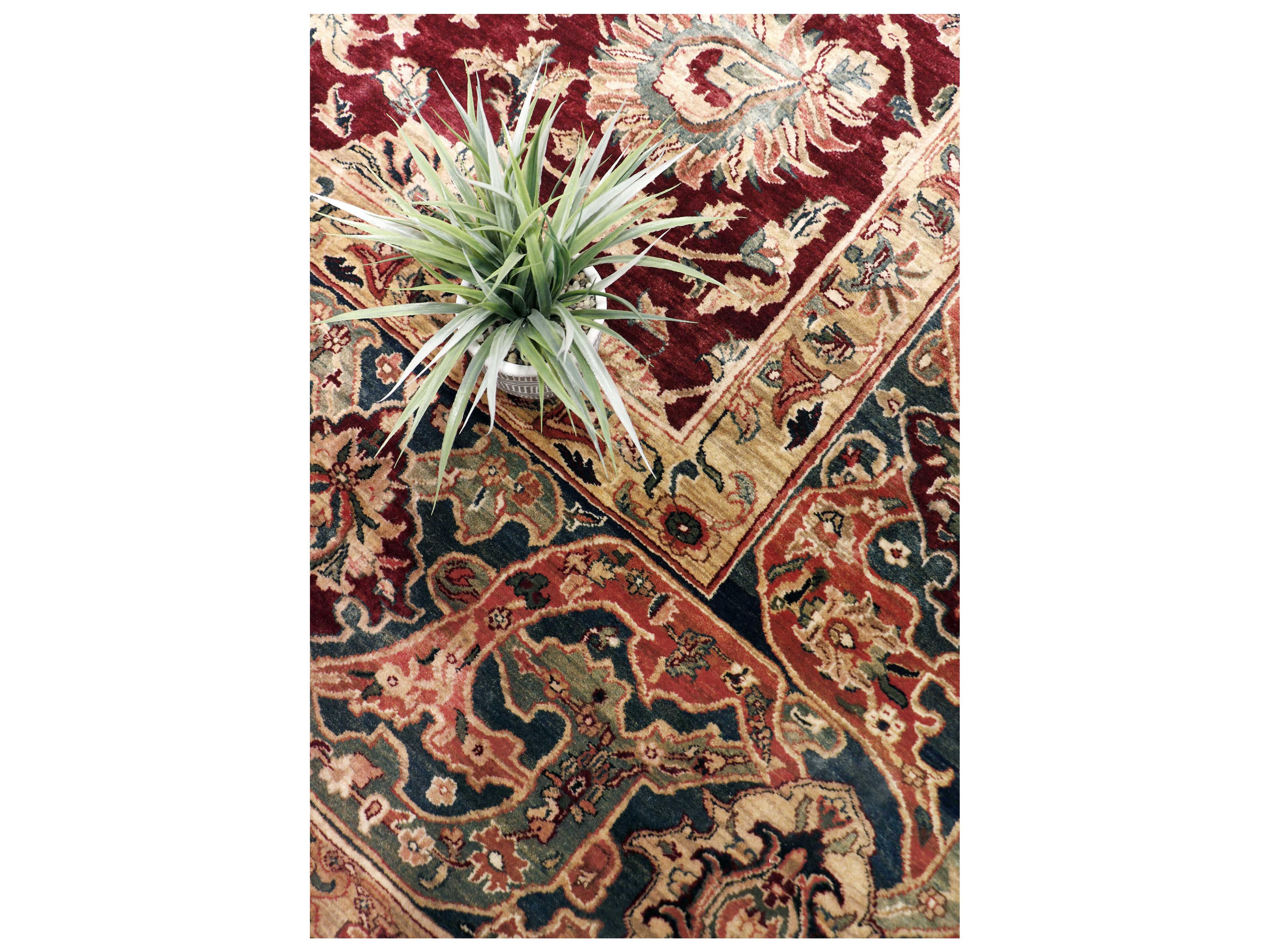 Pasargad Home Agra Crown Jewel Bordered Area Rug