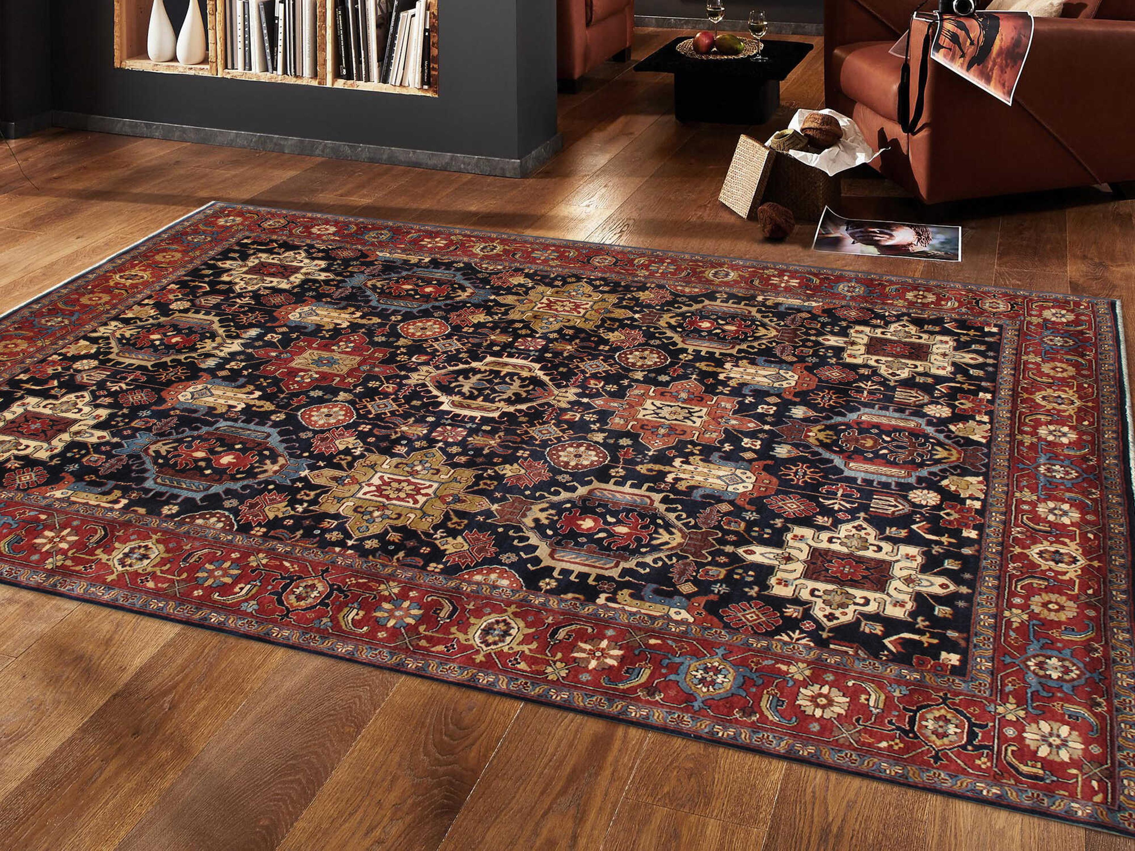 Pasargad Home Azerbaijan Bordered Area Rug