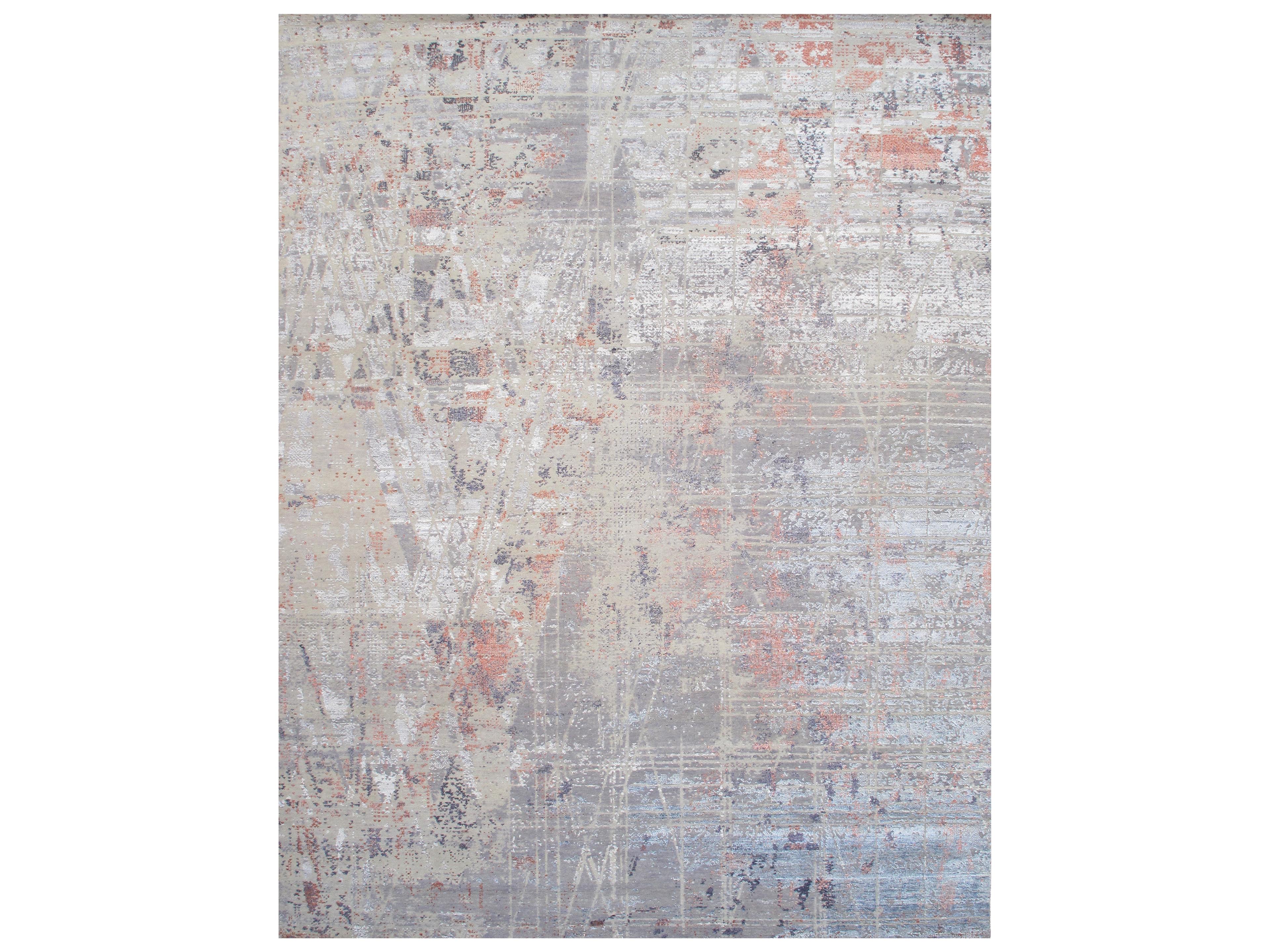 Modern Beige Abstract Area Rug