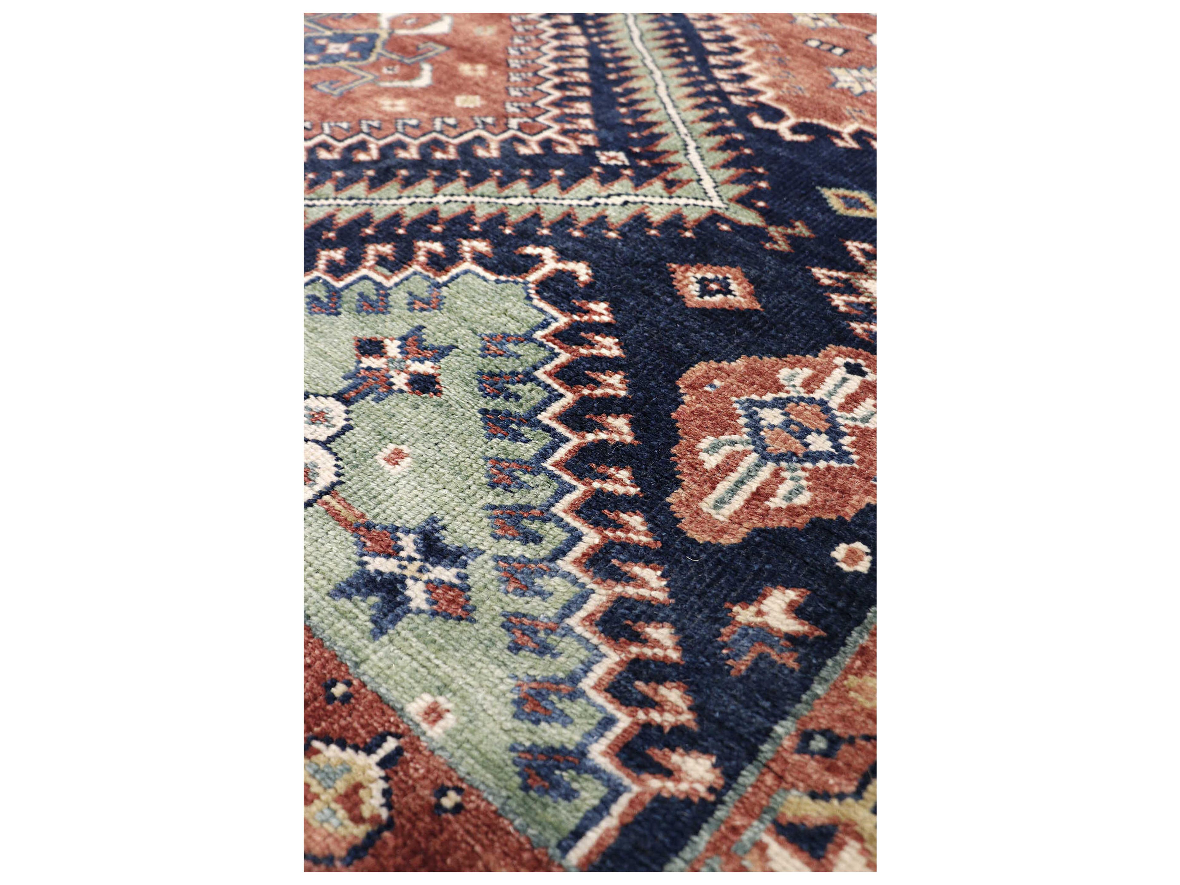 Pasargad Home Kazak Bordered Area Rug