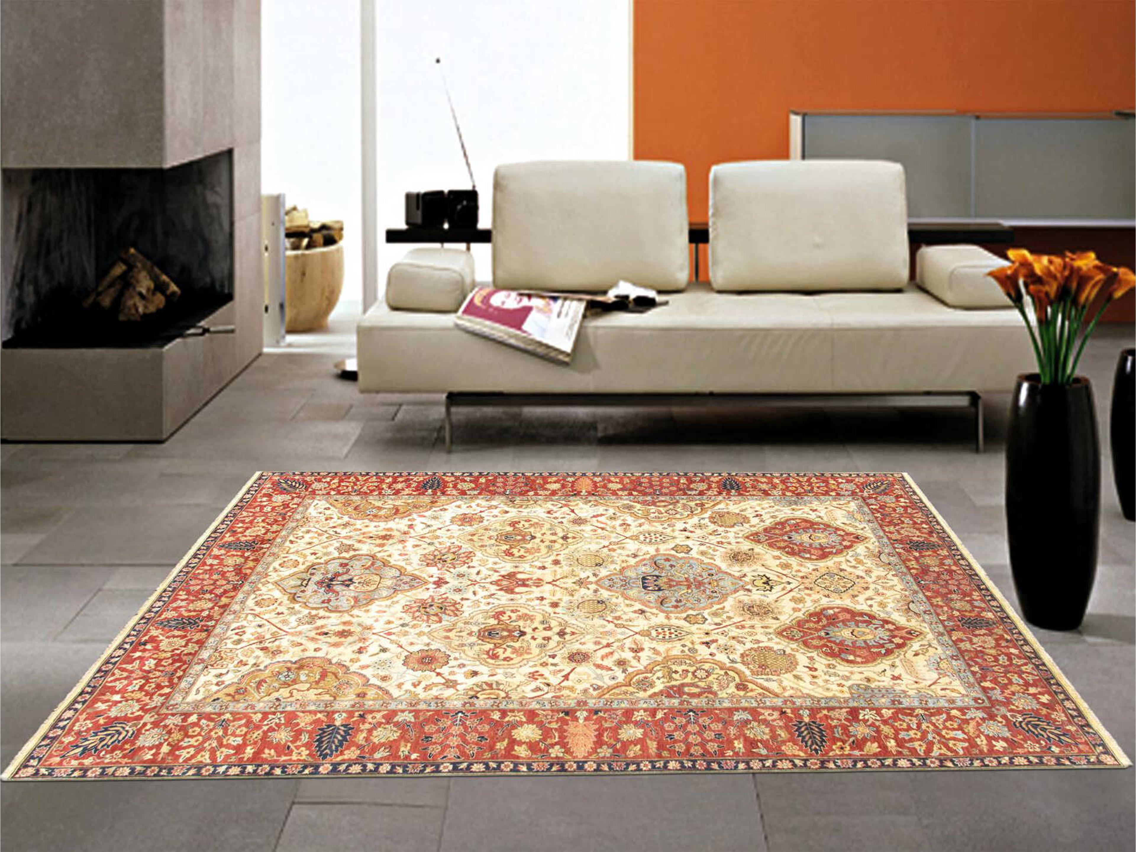 Pasargad Home Azerbaijan Bordered Area Rug