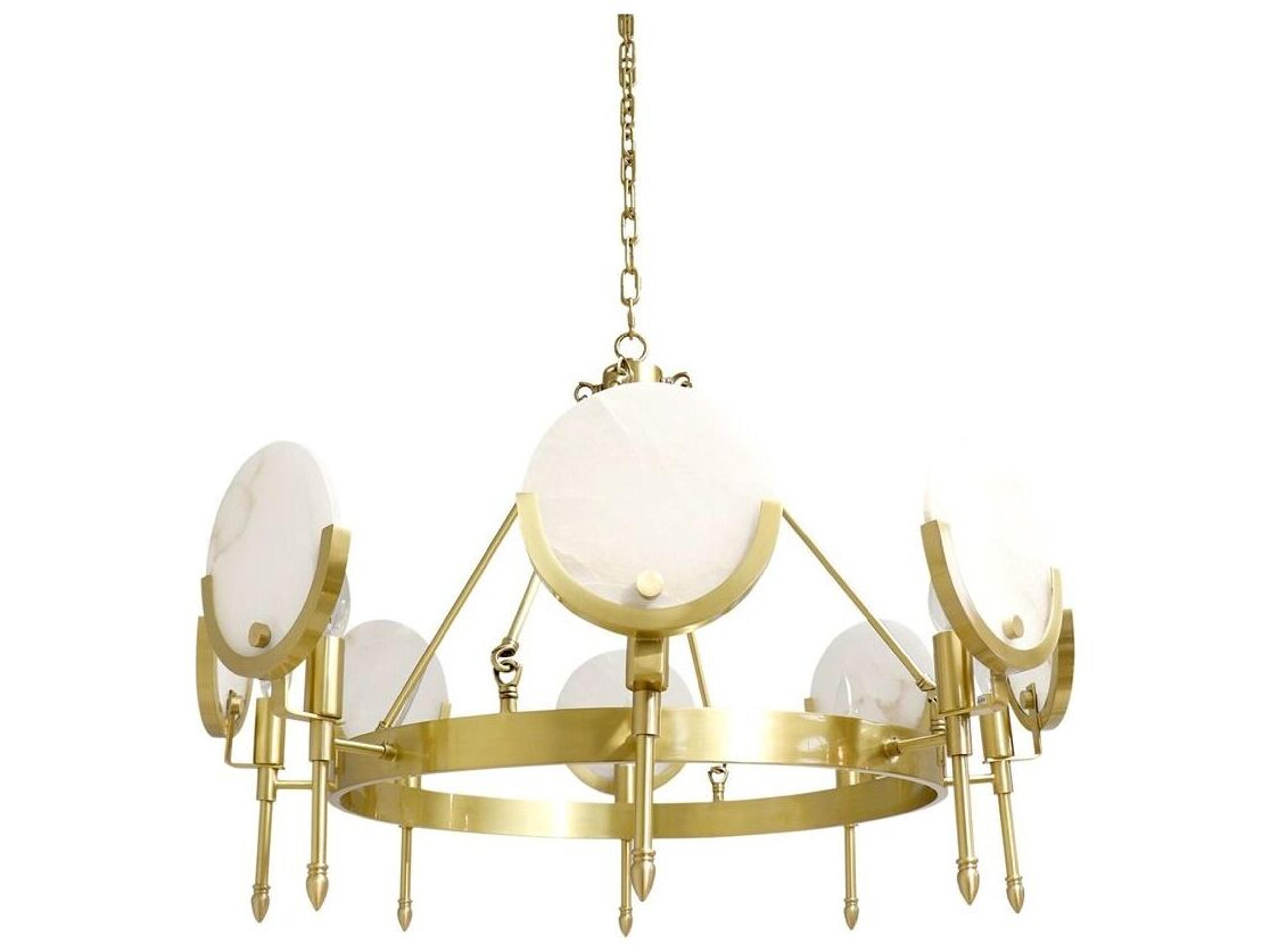 Regal Vendome Gold Ivory White Candelabra Chandelier