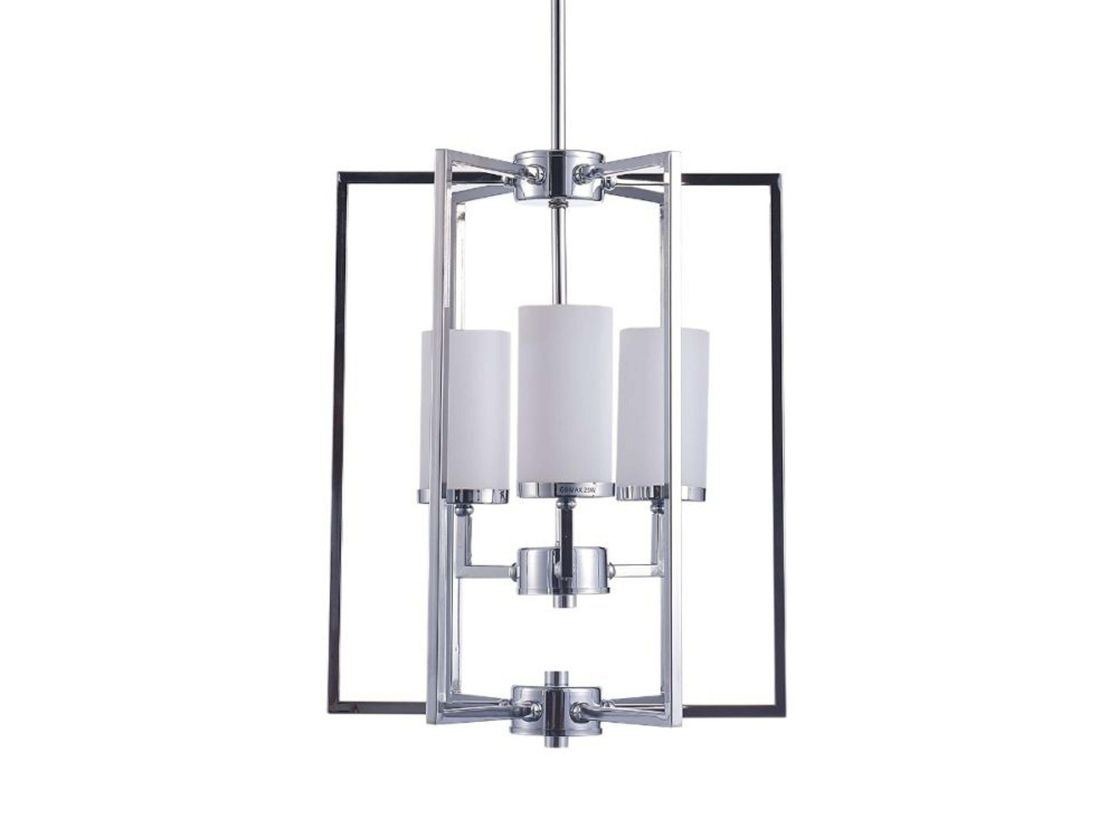 Bliss Riva 3-Light Silver Geometric Chandelier