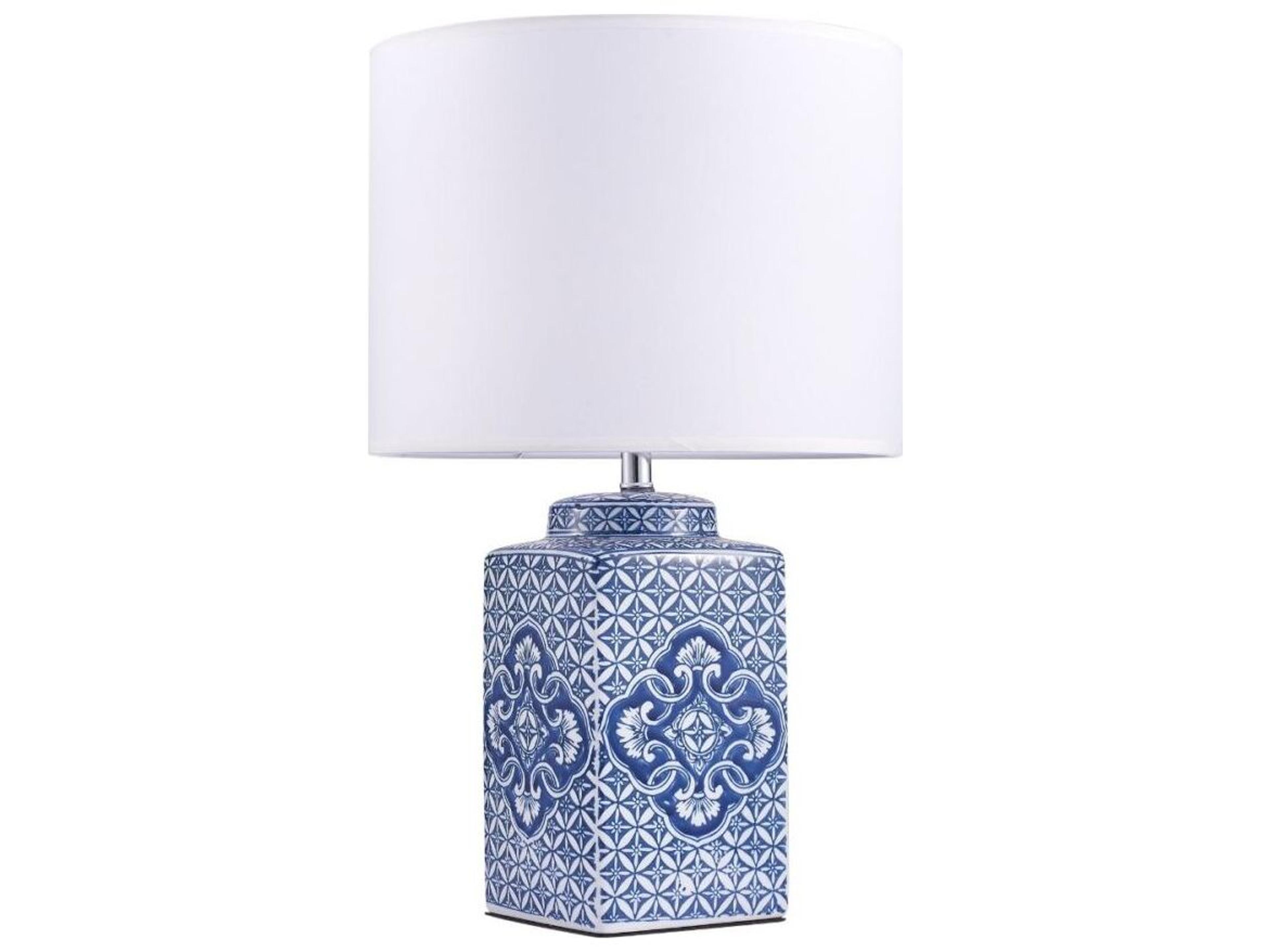 Regal Margaret Ivory Blue Table Lamp