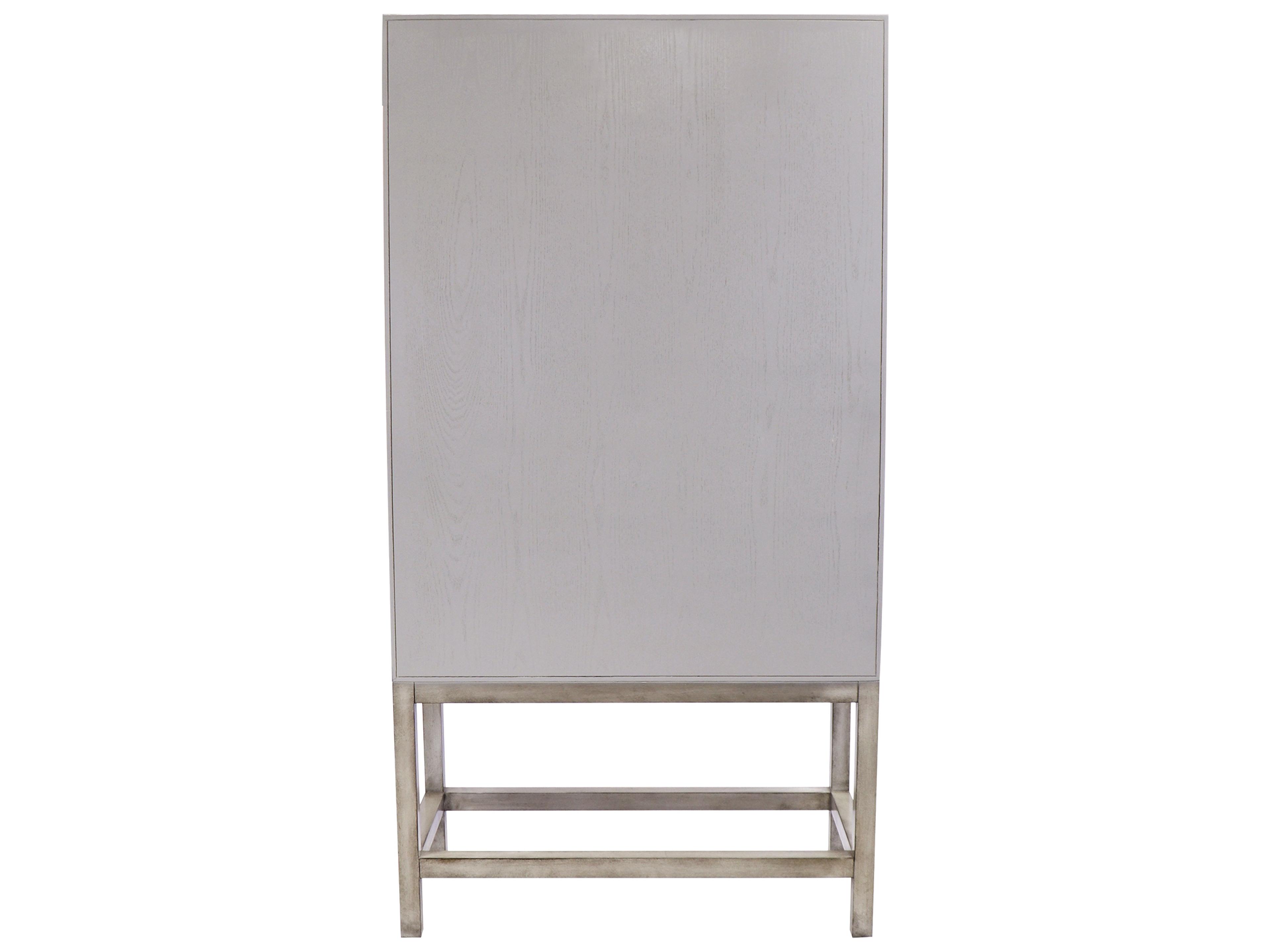 Pasargad Home Calypso Oliver Grey Gold Bar Cabinet