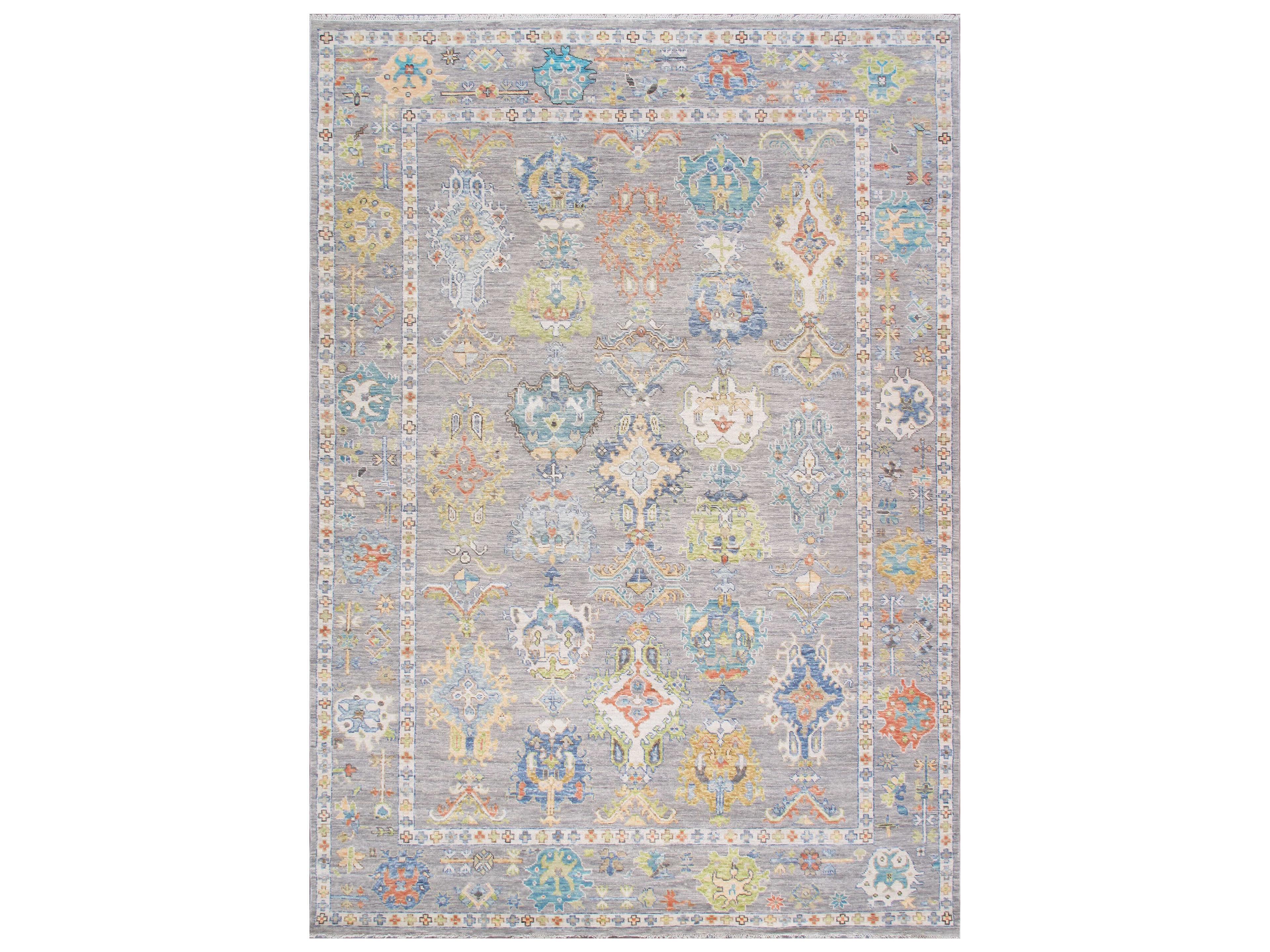 Oushak Bordered Area Rug