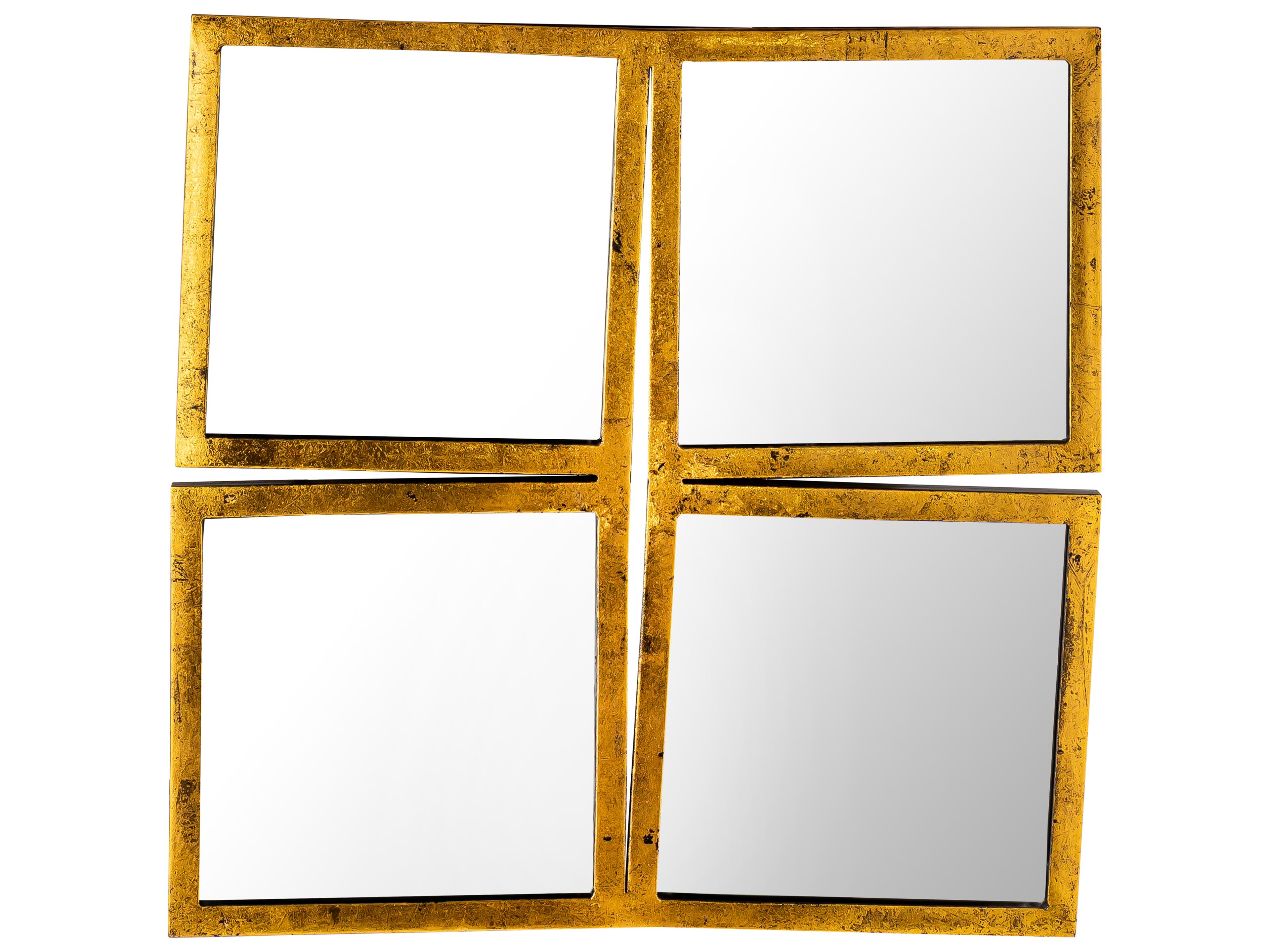 Byzantine Nico Gold Wall Mirror Square