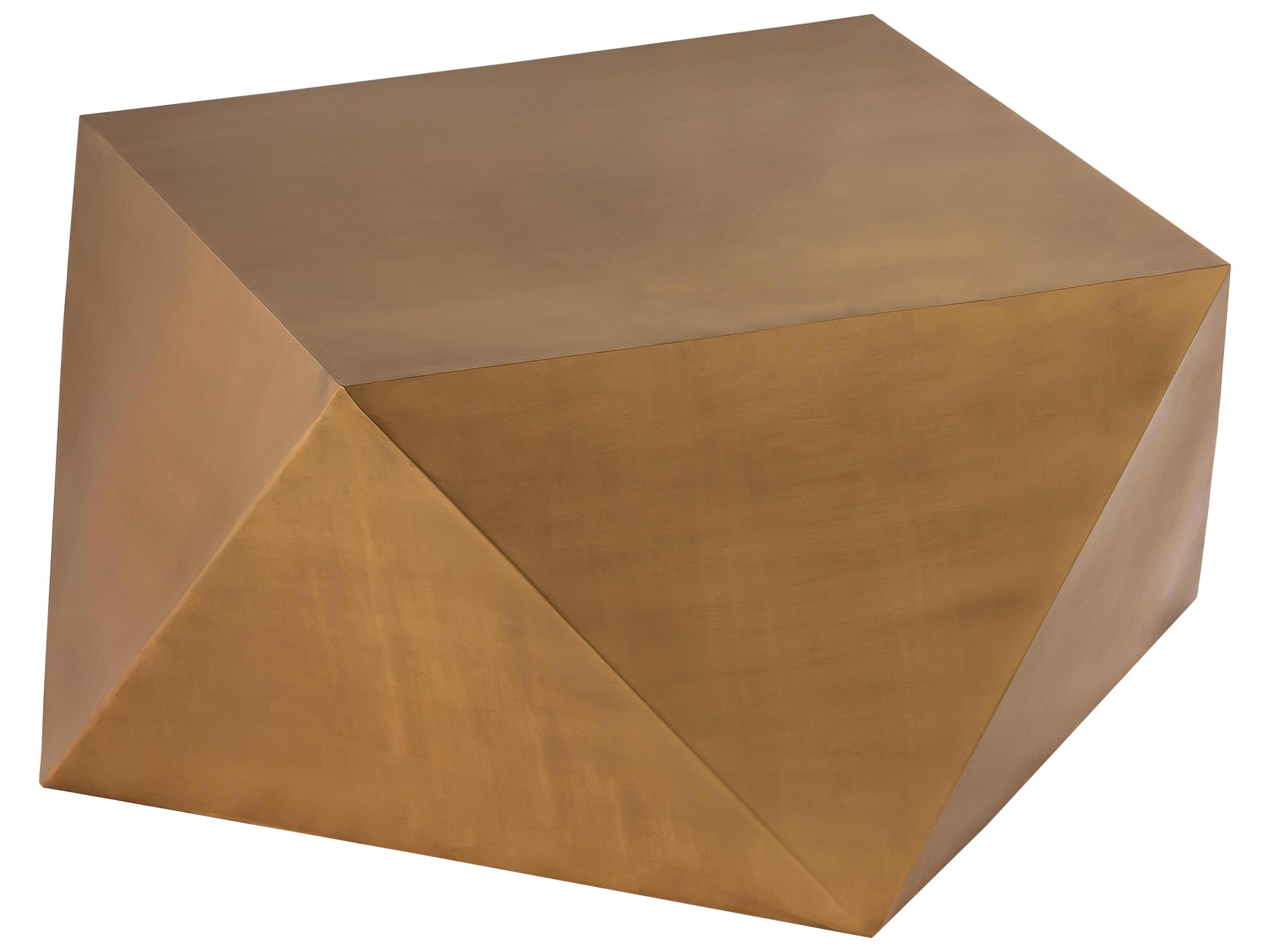 Byzantine Dimitri Square Metal Antique Brass Coffee Table