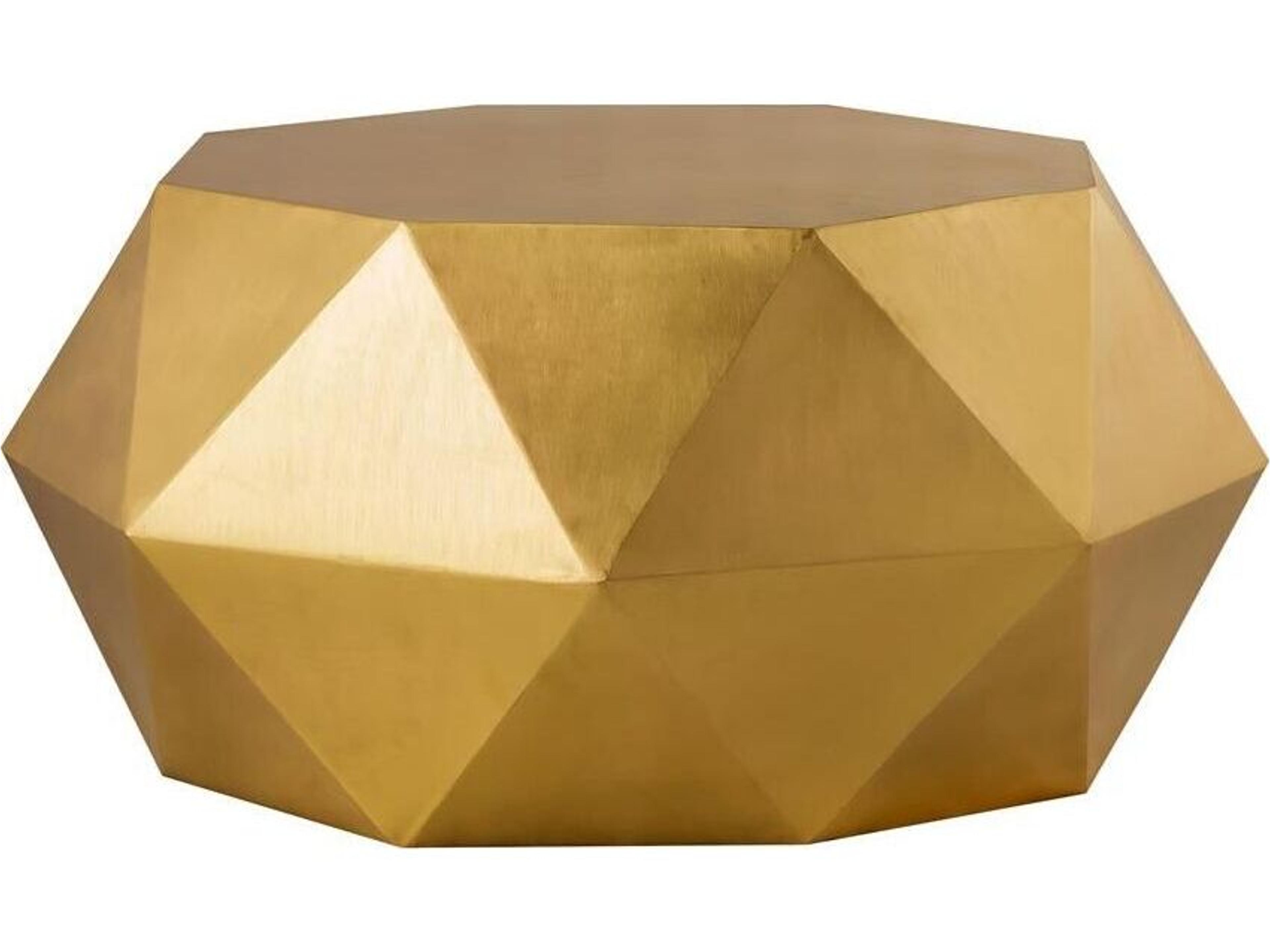 Byzantine Kronos Octagon Metal Gold Coffee Table