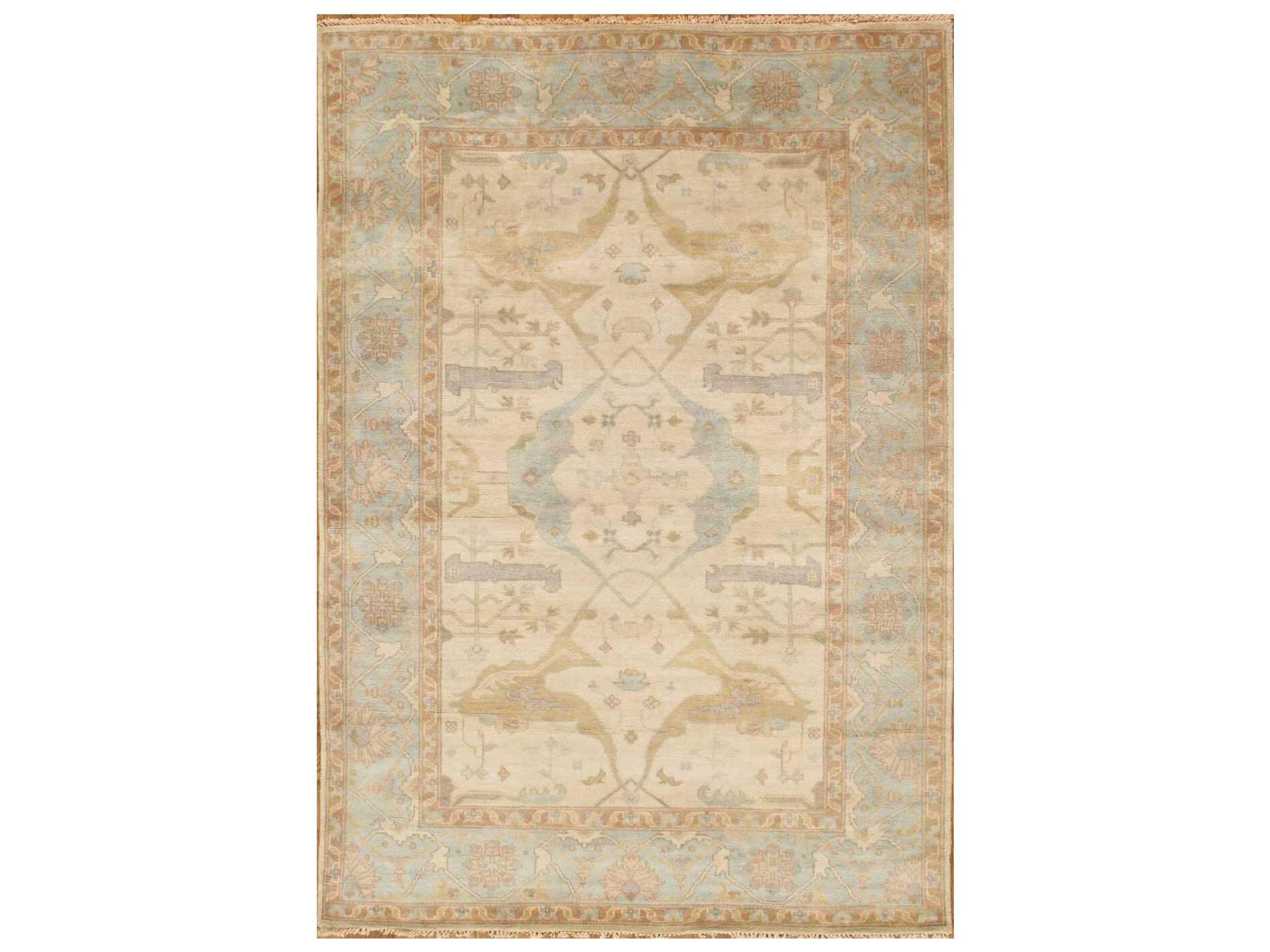 Oushak Bordered Area Rug