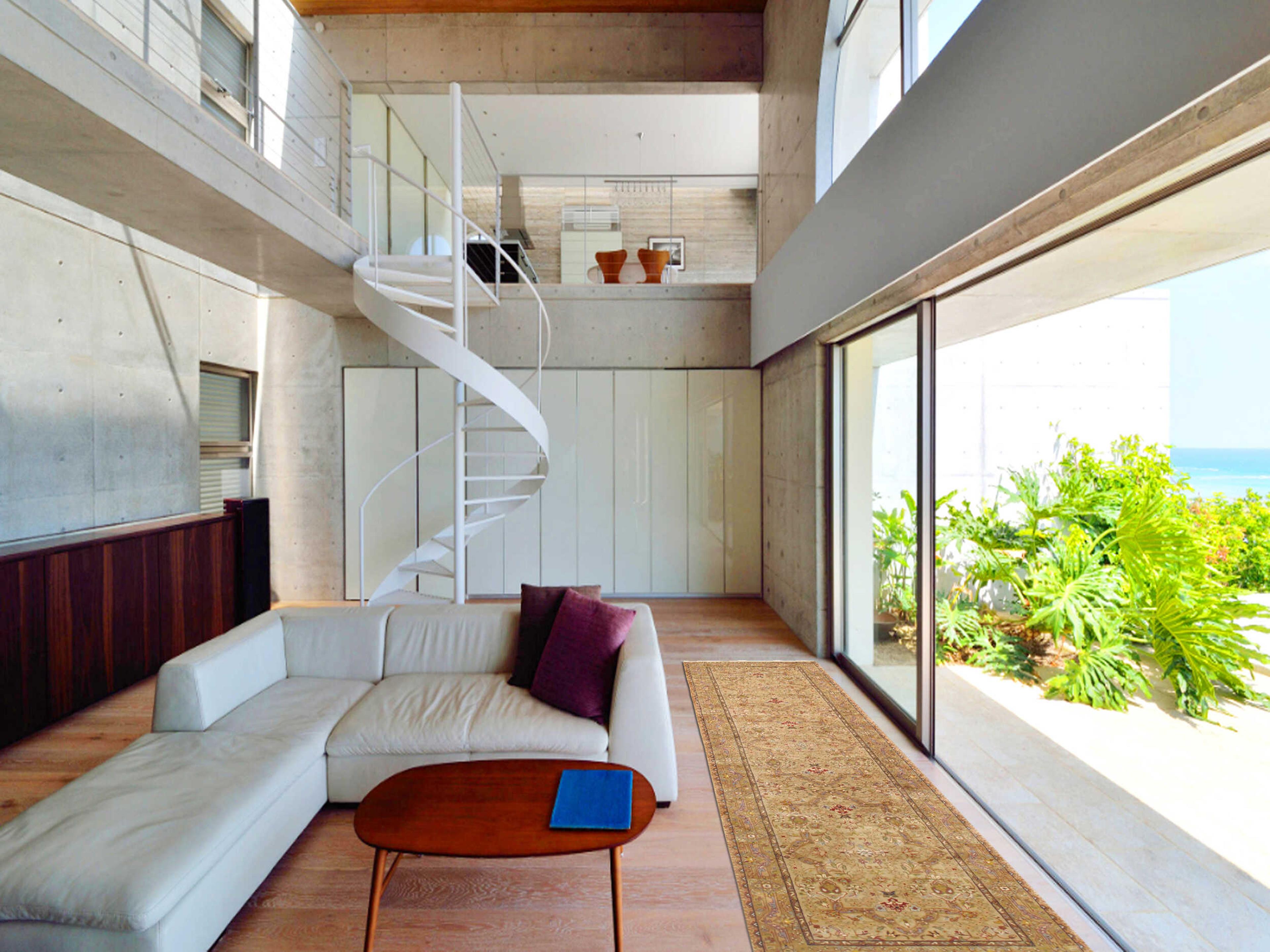 Pasargad Home Baku Bordered Runner Area Rug