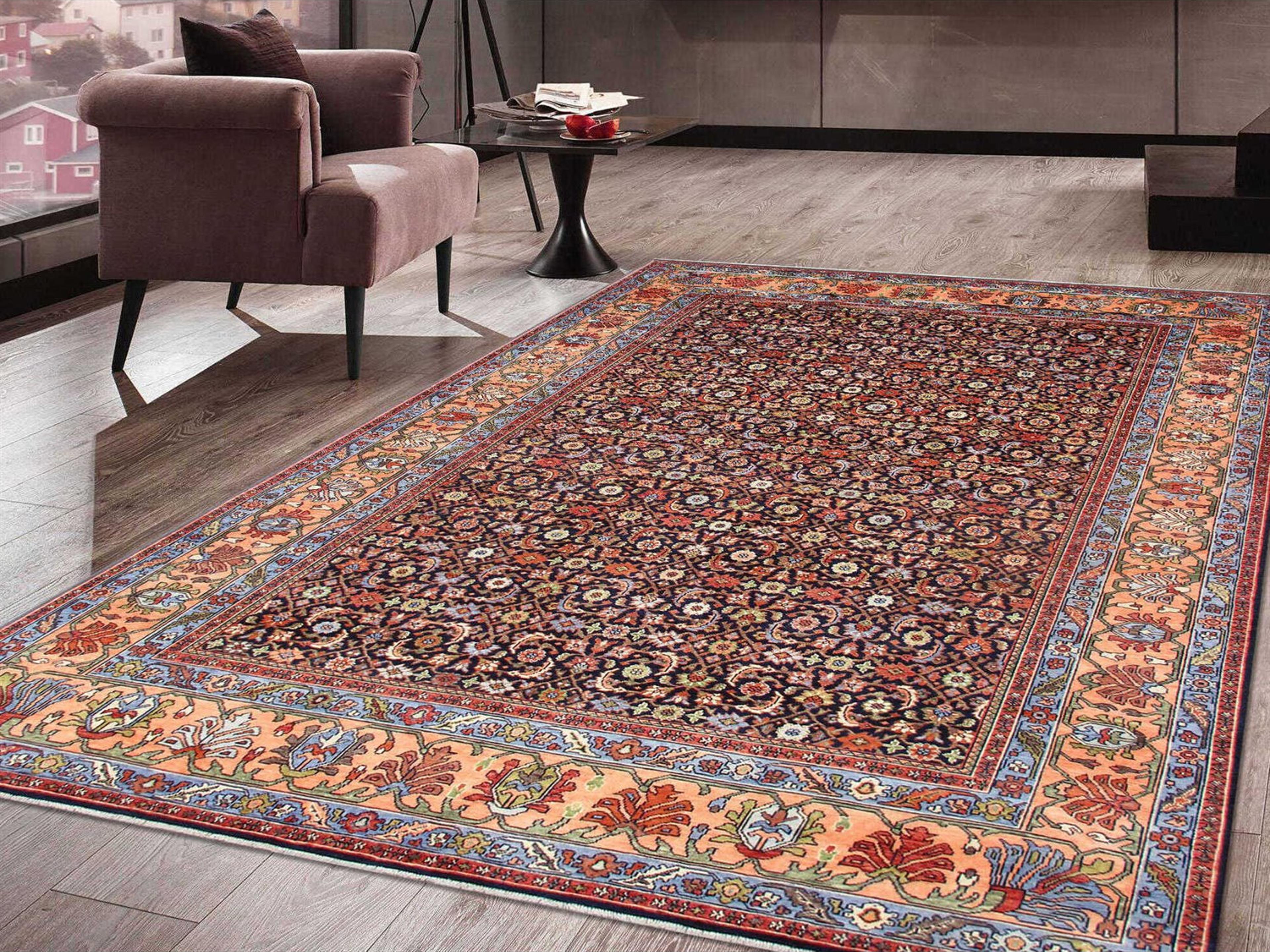Pasargad Home Herati Bordered Area Rug