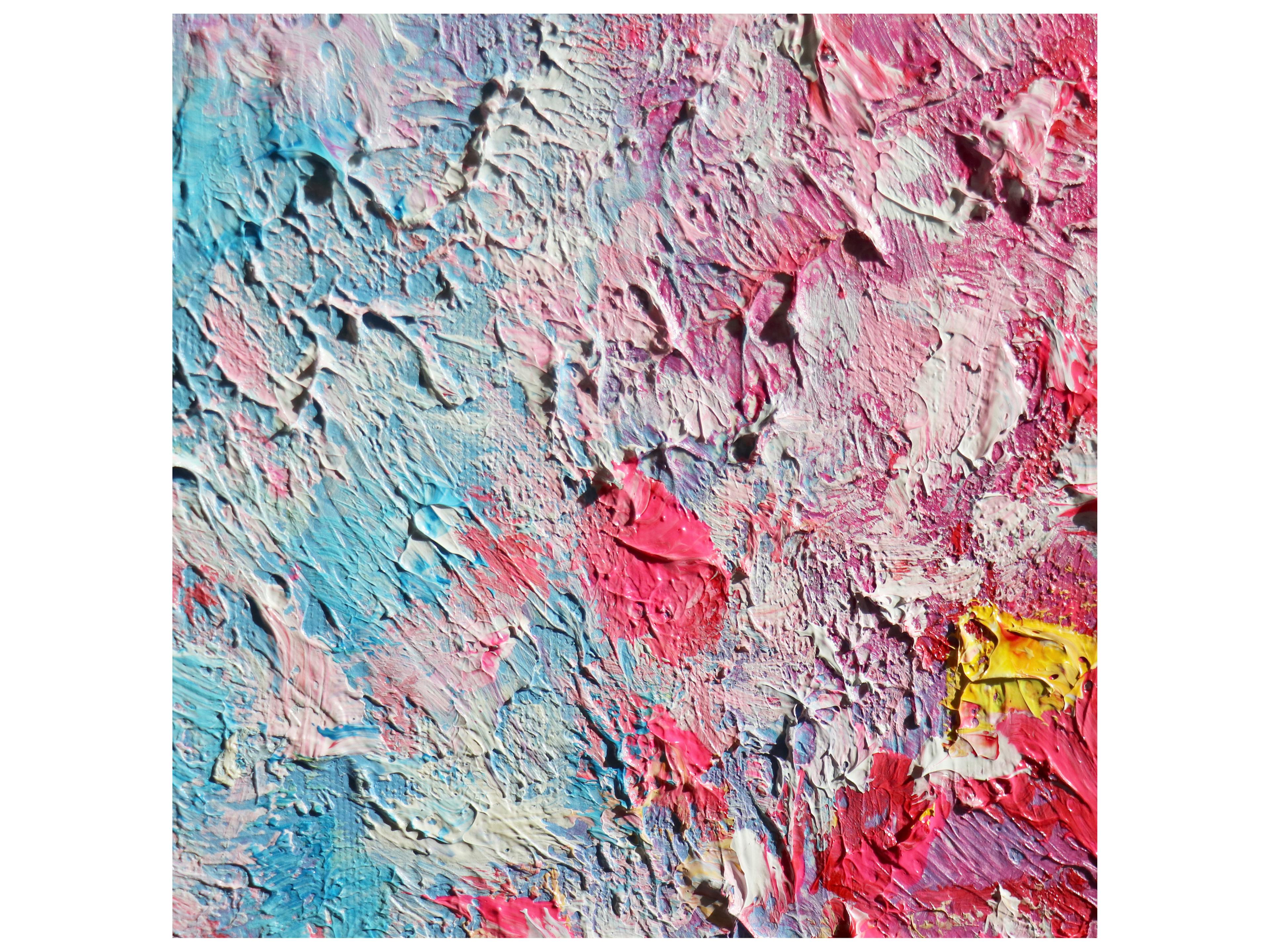 Pasargad Home Lush Symphony Hand-Painted Multicolor Abstract Painting 