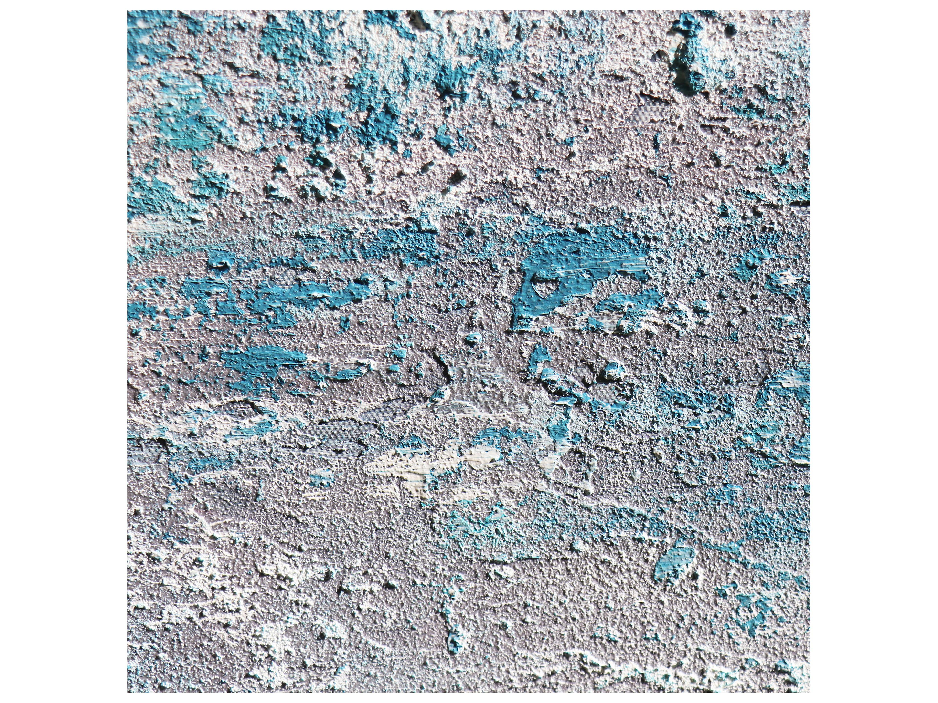 Pasargad Home Lush Interval White Blue Hand-Painted Abstract Oil Painting