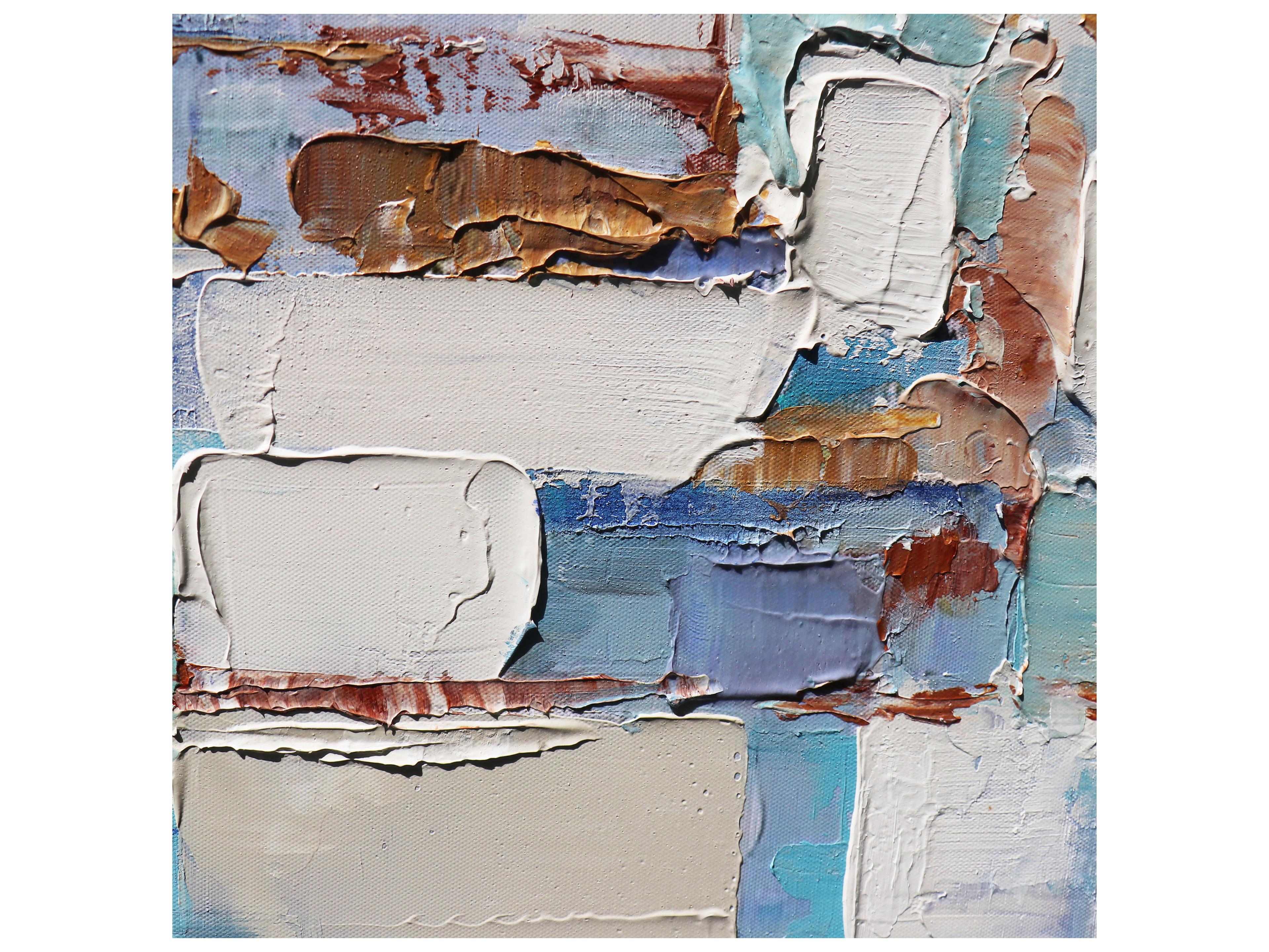 Pasargad Home Lush Whispers Hand-Painted Abstract Oil Painting