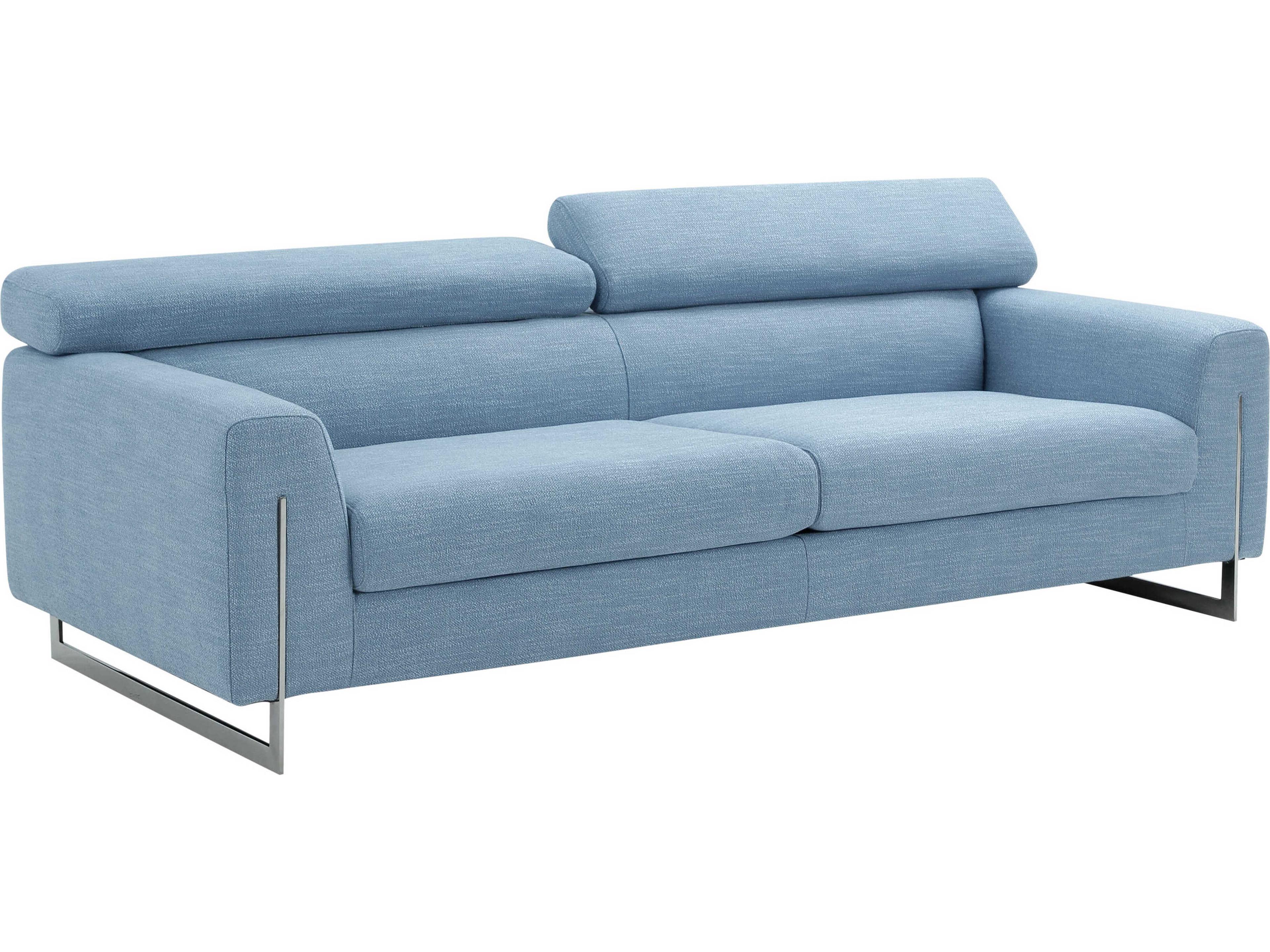 Noho Serena Blue Silver Upholstered Sofa