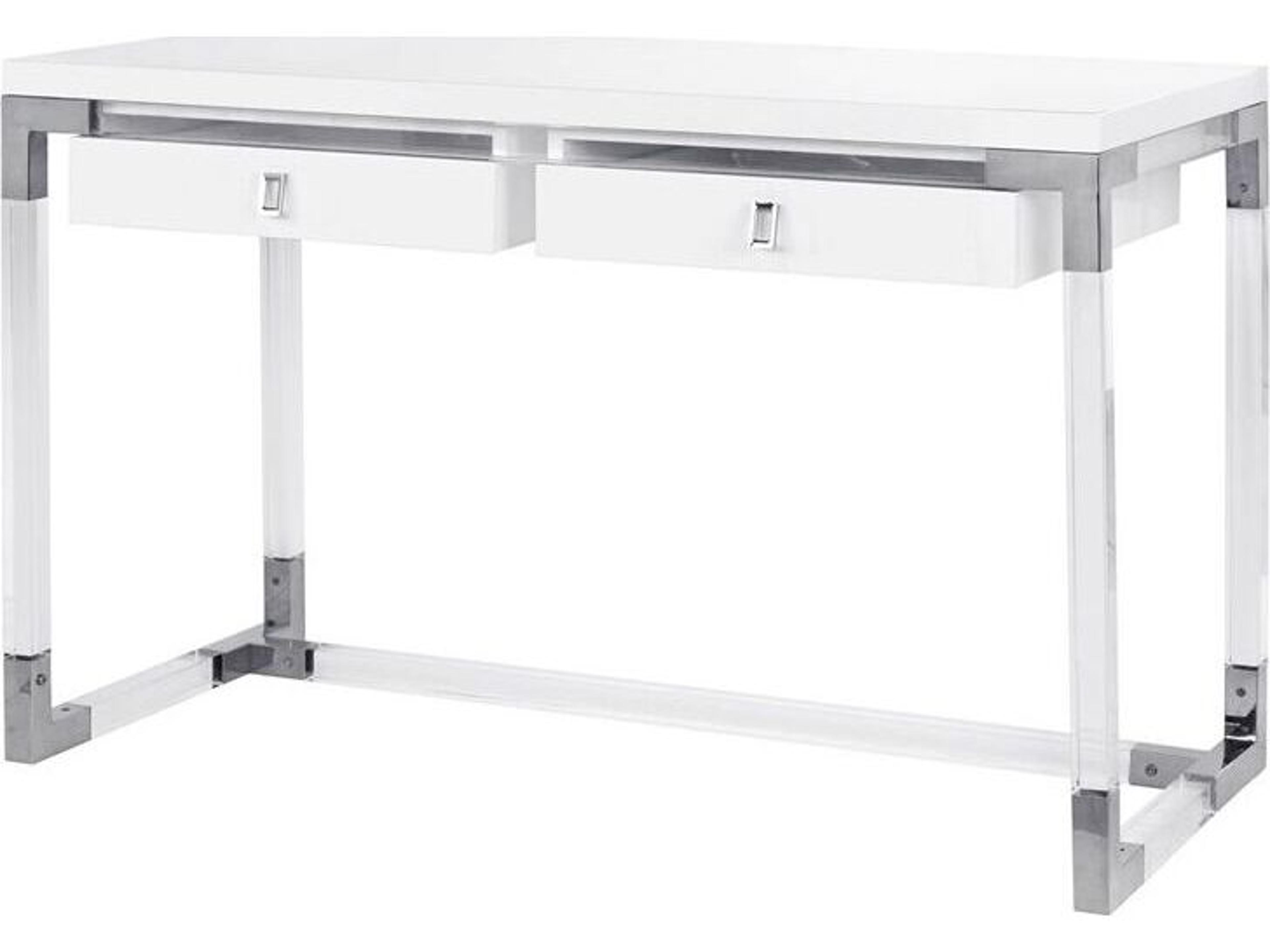 Firenze White Silver Writing Desk