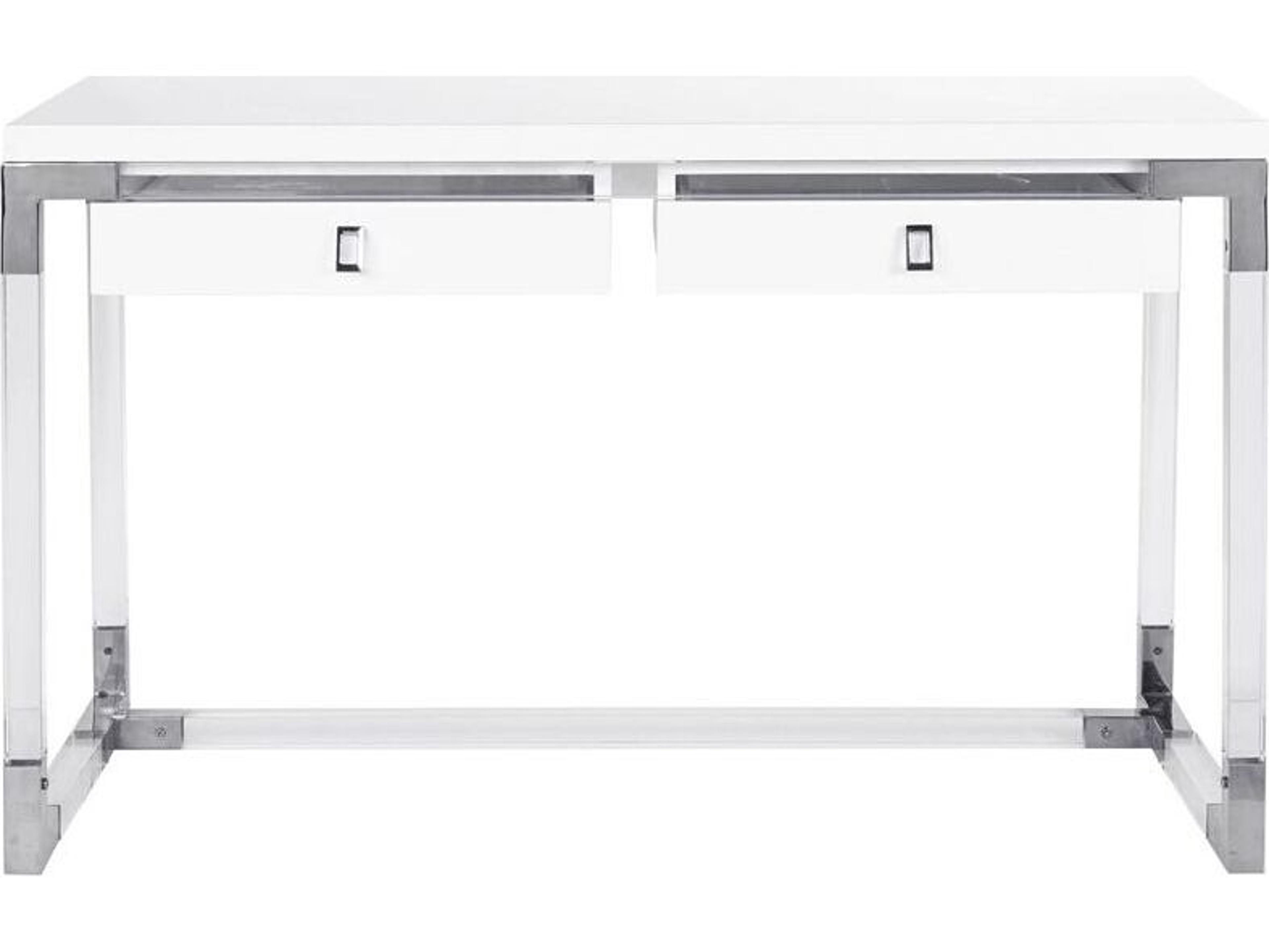 Pasargad Home Firenze White Silver Writing Desk