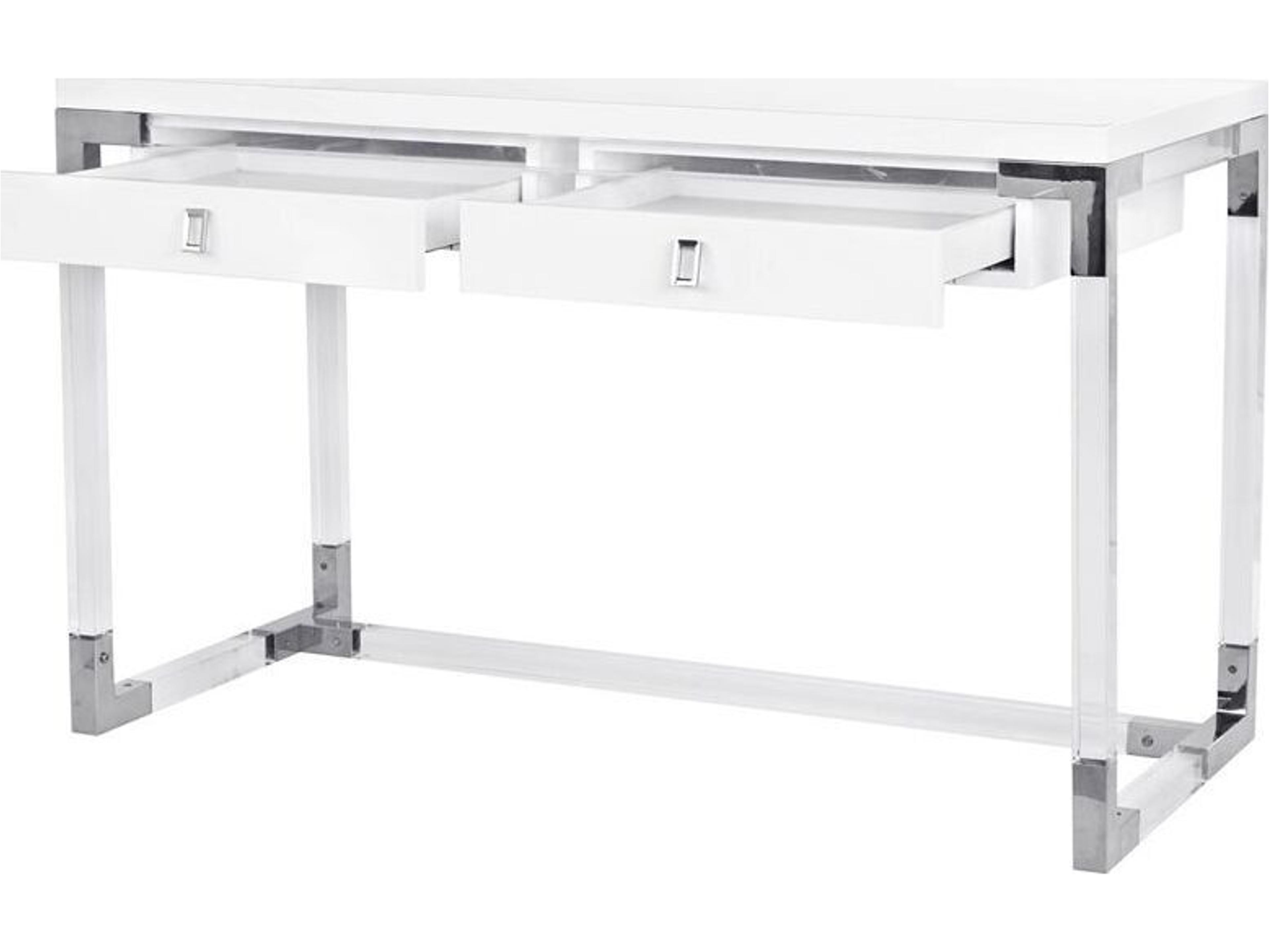 Pasargad Home Firenze White Silver Writing Desk