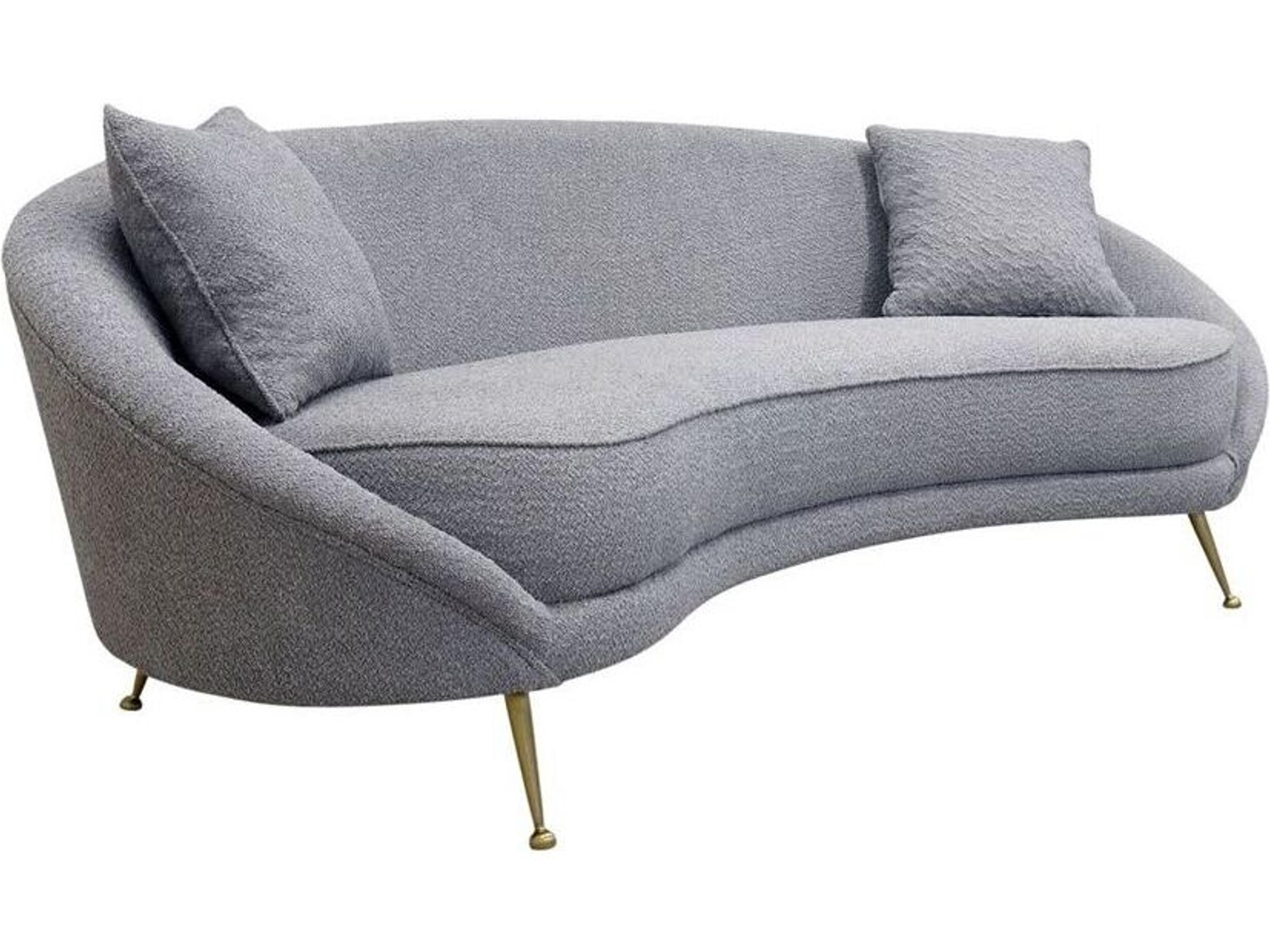 Vicenza Luna Grey Gold Upholstered Sofa