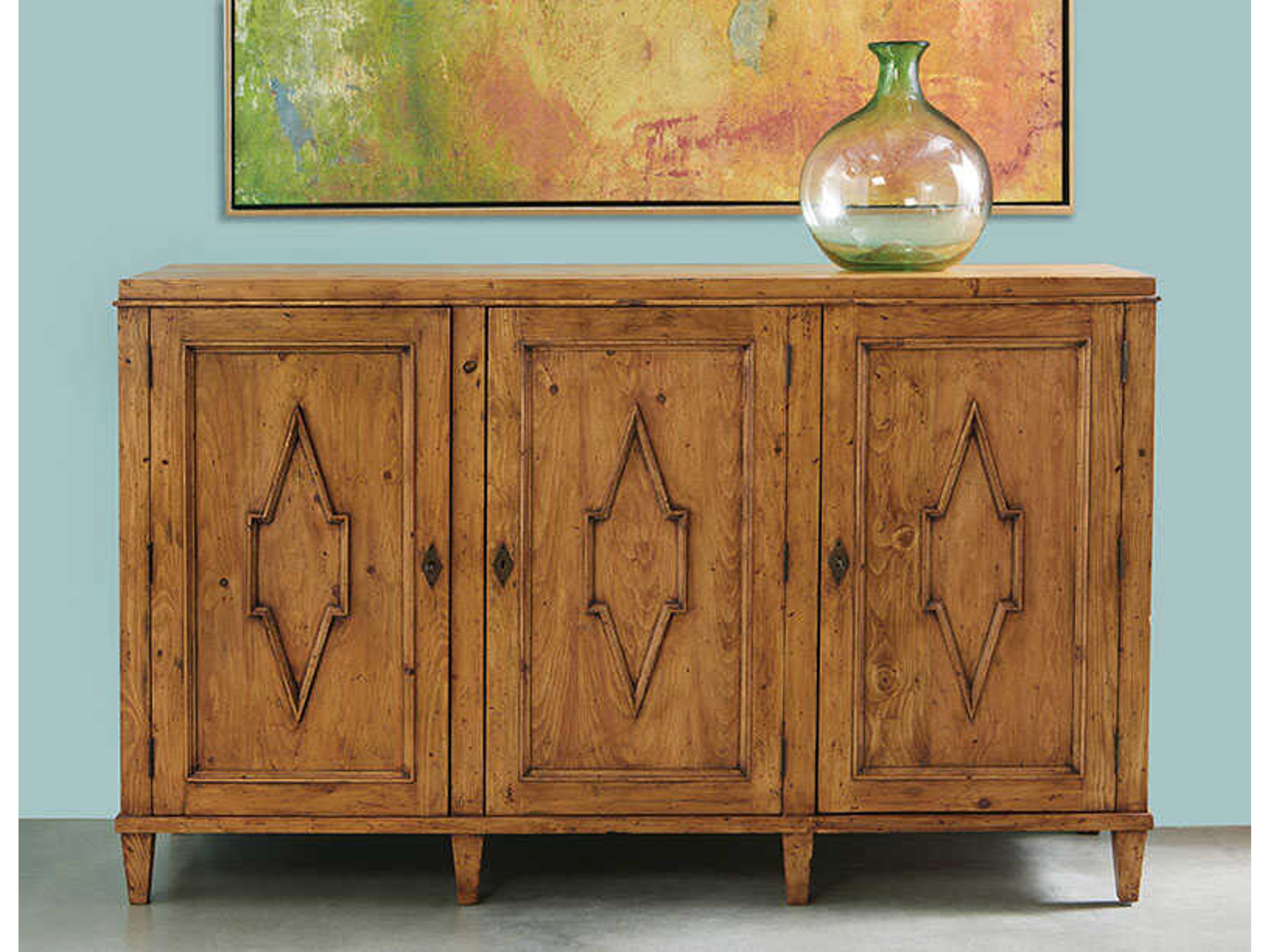 Swedish 64" Pine Wood Olde Sideboard