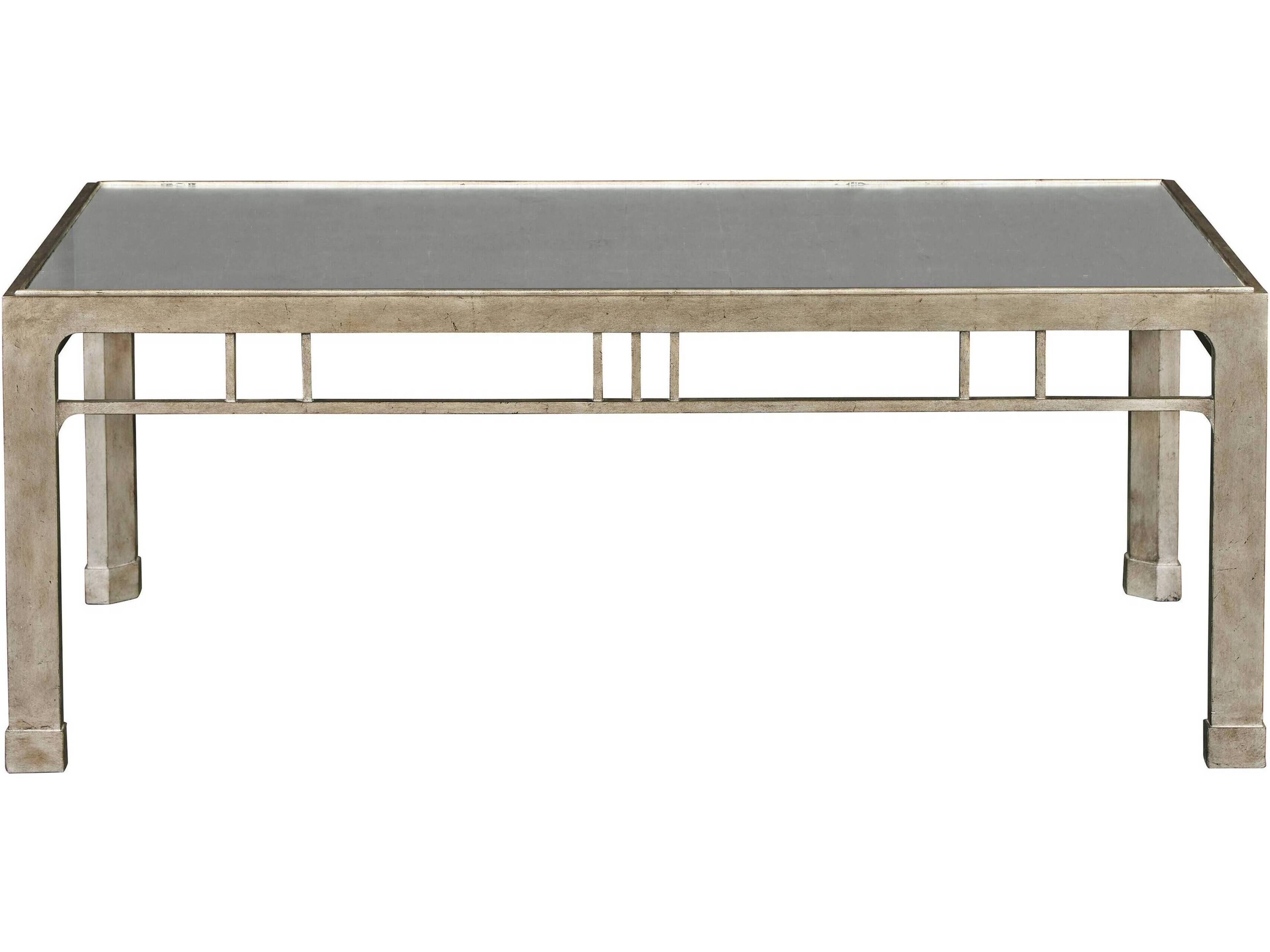 Rectangular Mirror Antique Silver Coffee Table